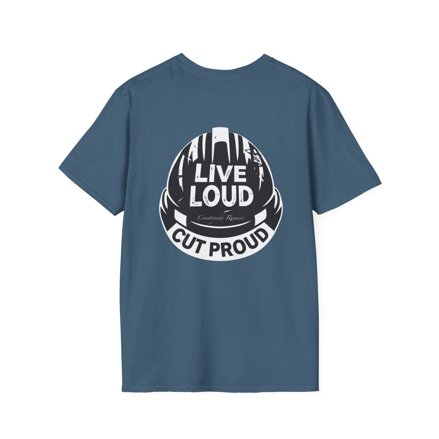 Blue Collar Built Unisex Softstyle T-Shirt - Live Loud Cut Proud Design