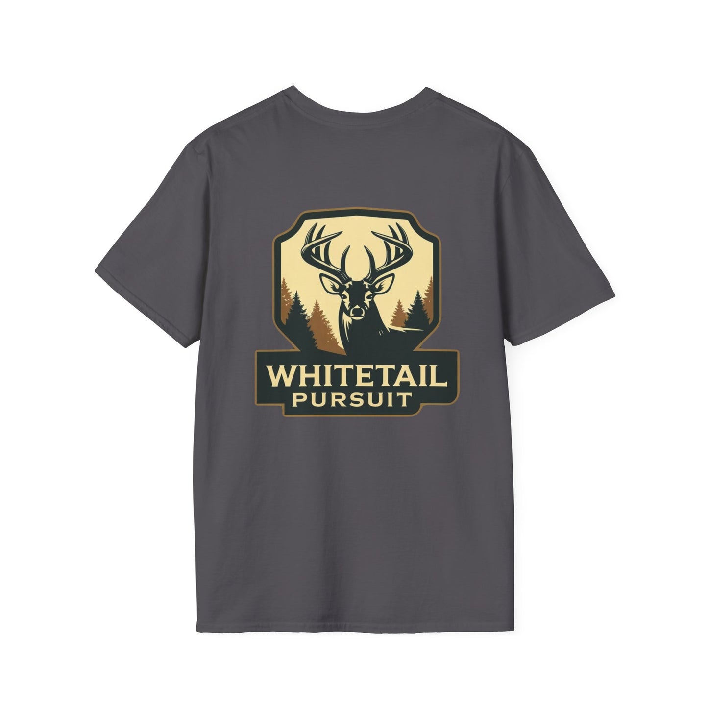 Unisex Softstyle Hunting T-Shirt - Whitetail Pursuit - Perfect for Outdoor Enthusiasts, Gifts, Camping, and Hunting Season