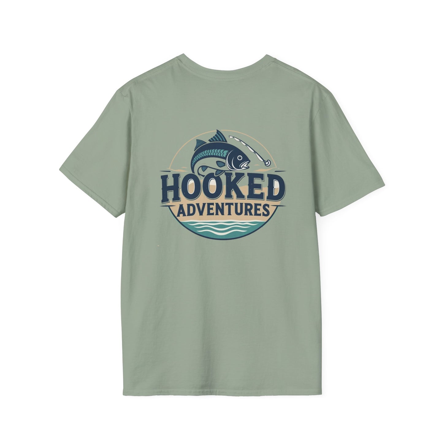 Adventure-Themed Unisex Softstyle T-Shirt, Fishing Tee, Outdoor Enthusiasts, Gift for Him, Nature Lover's Apparel