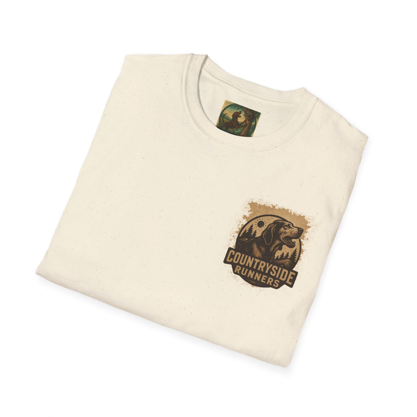 Countryside Runners treed plott hound T-Shirt, Unisex Dog Lover Tee, Softstyle Graphic Shirt, Gifts for Pet Owners, Outdoor Enthusiasts Apparel