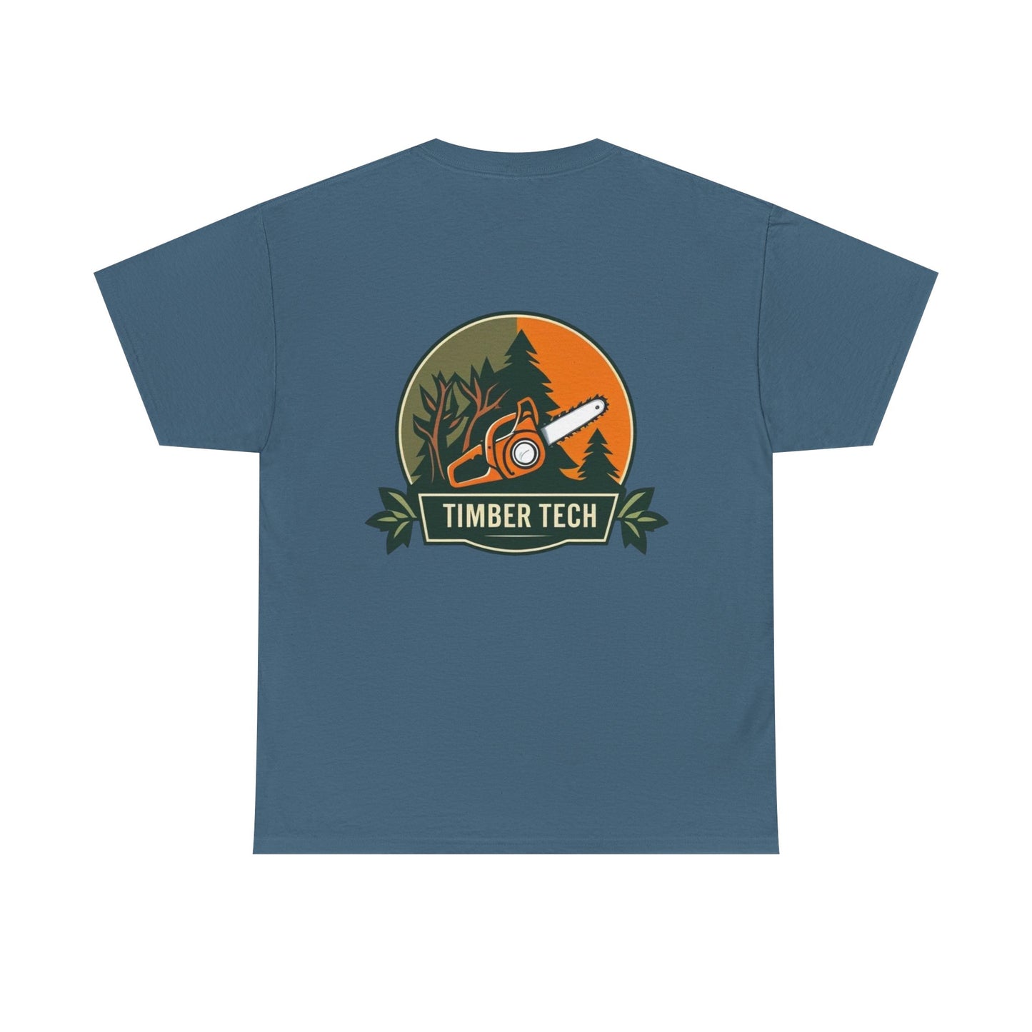 Blue collar line- Timber Tech Unisex Heavy Cotton Tee - Casual Nature Shirt, Outdoor Adventure Tee, Gifts for Forest Lovers, Eco-Friendly Apparel, Summer Wear