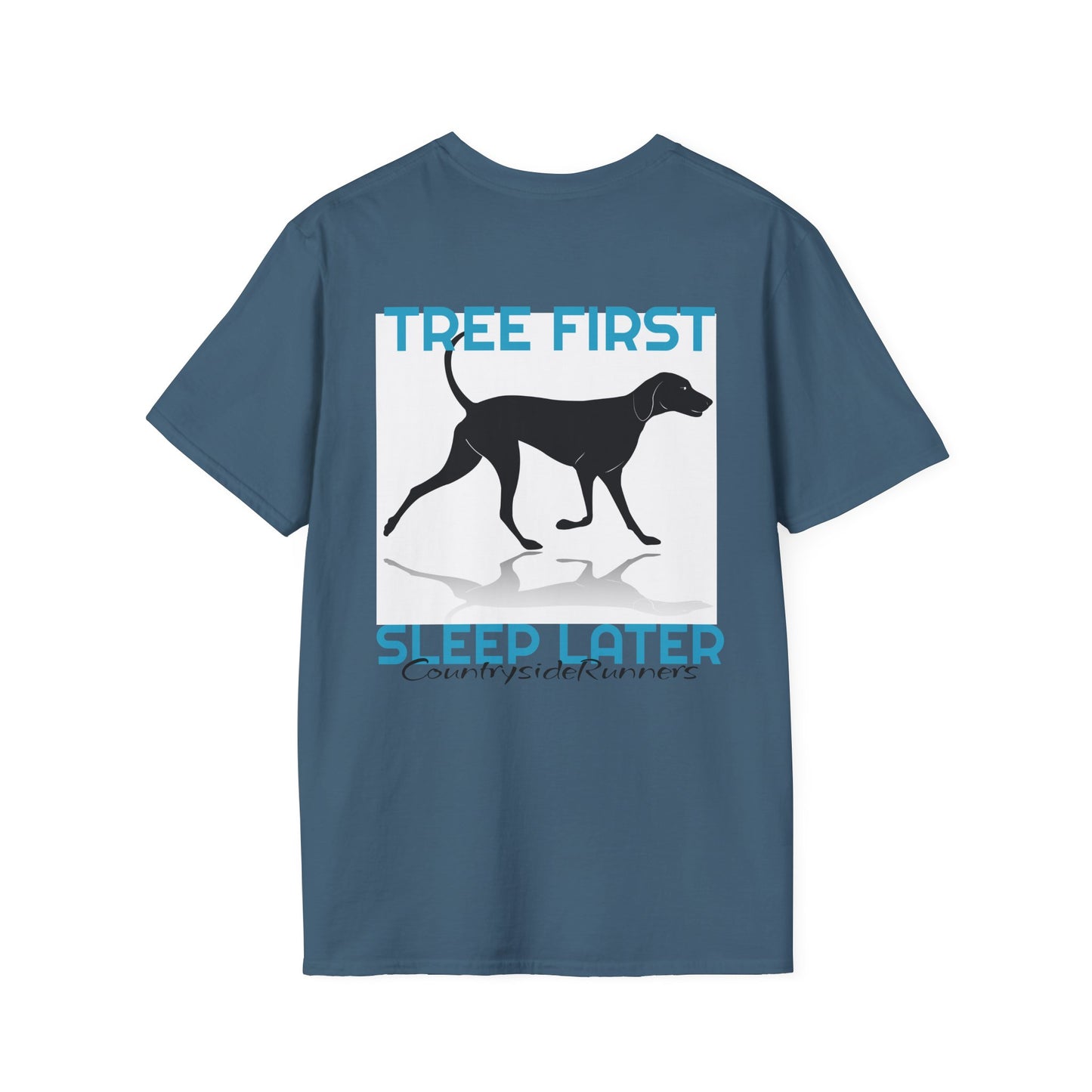 Tree First Sleep Later Countryside Runners brand T-shirt