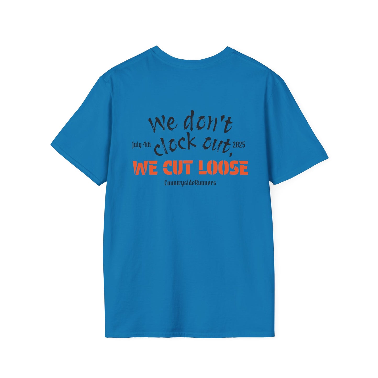 We don’t clock out Countryside Runners brand T-shirt