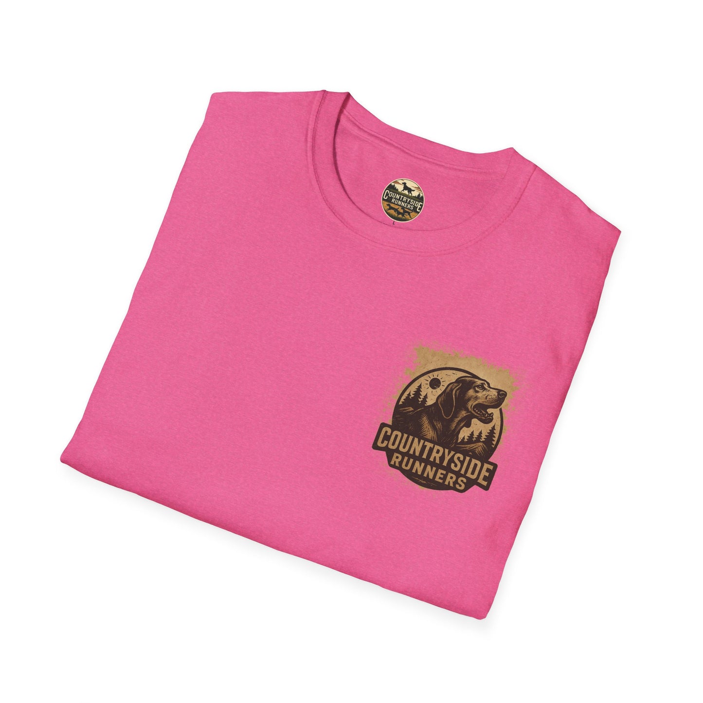 Countryside Runners T-Shirt | Unisex Graphic Tee for Dog Lovers | Nature Sports Shirt | Gift for Runners | Outdoor Adventure Apparel