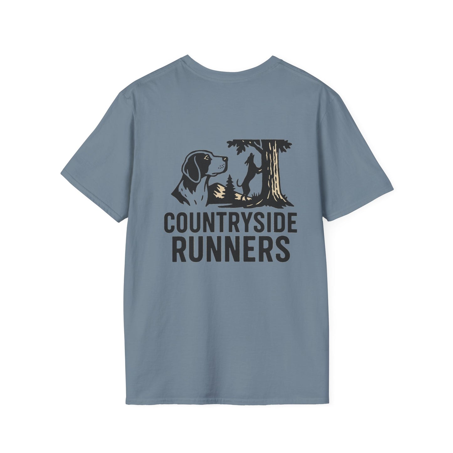 Countryside Runners Unisex Softstyle T-Shirt | Dog Lover Gift, Outdoor Activity Tee, Casual Wear, Pet Enthusiast Shirt, Nature Lover Apparel