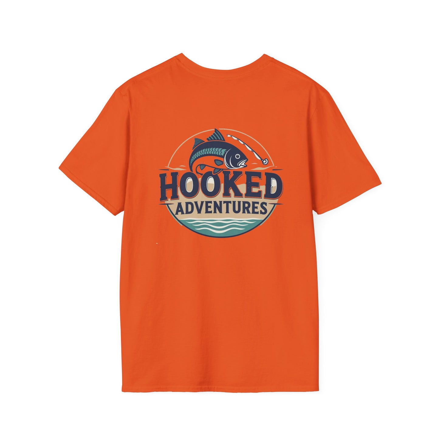 Adventure-Themed Unisex Softstyle T-Shirt, Fishing Tee, Outdoor Enthusiasts, Gift for Him, Nature Lover's Apparel