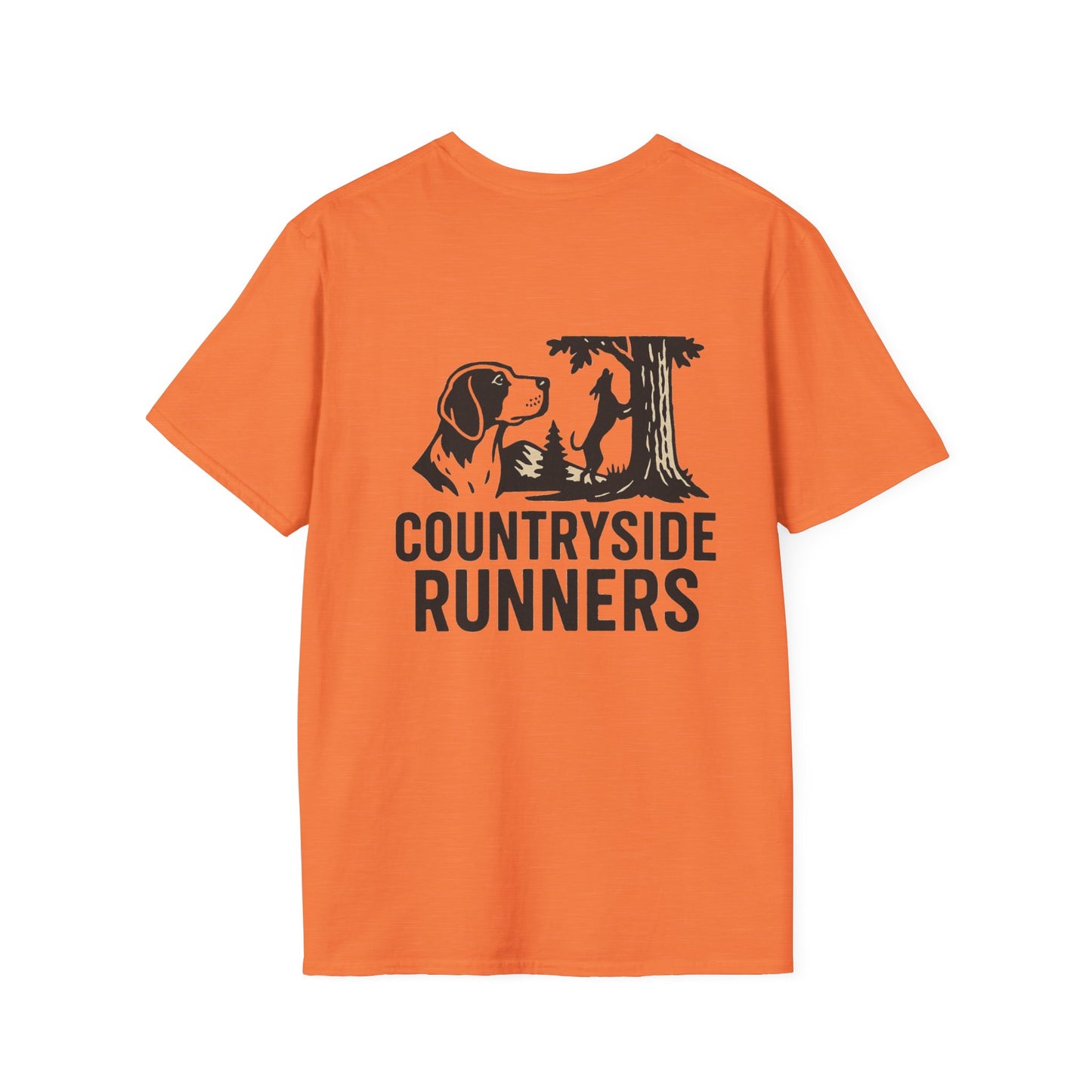 Countryside Runners Unisex Softstyle T-Shirt | Dog Lover Gift, Outdoor Activity Tee, Casual Wear, Pet Enthusiast Shirt, Nature Lover Apparel
