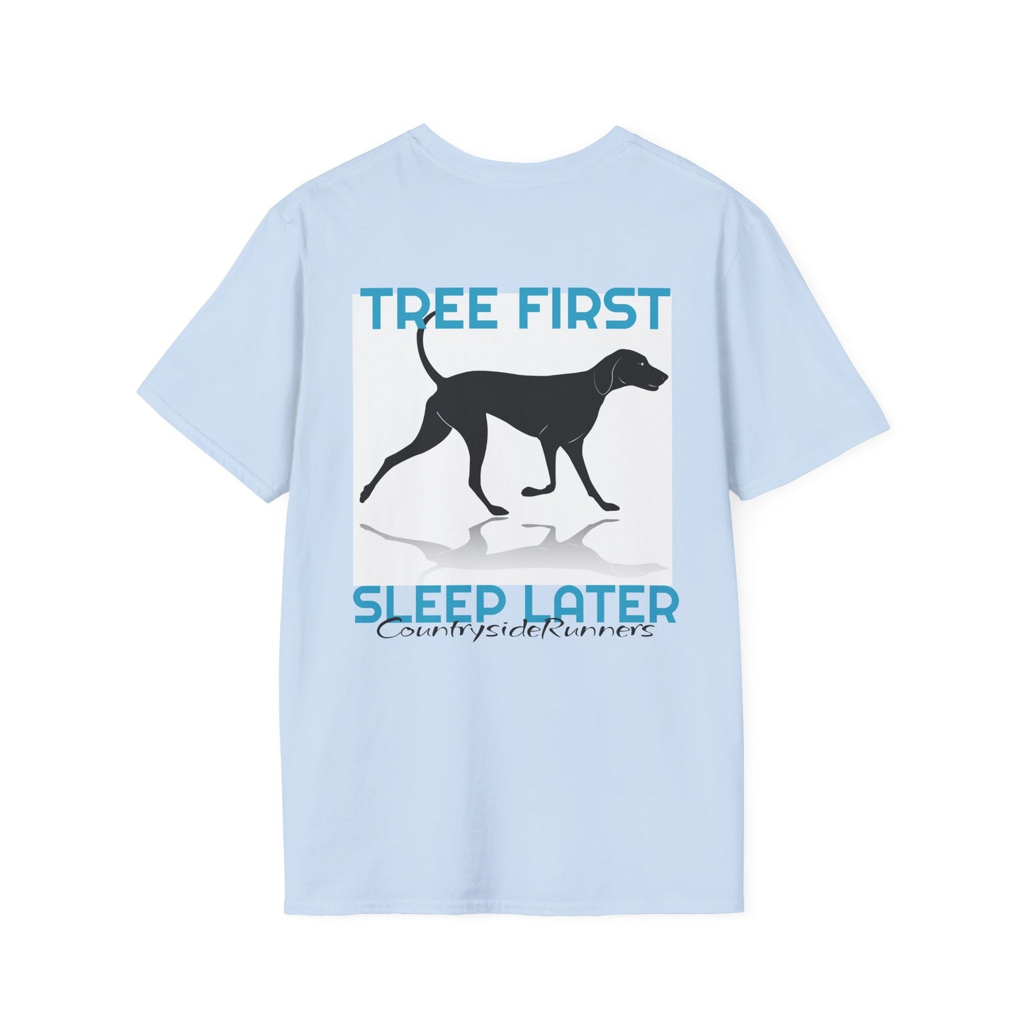 Tree First Sleep Later Countryside Runners brand T-shirt
