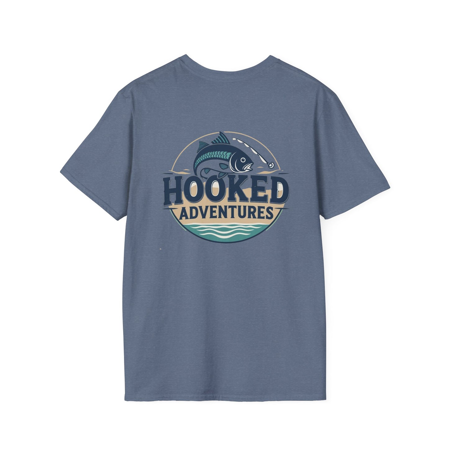 Adventure-Themed Unisex Softstyle T-Shirt, Fishing Tee, Outdoor Enthusiasts, Gift for Him, Nature Lover's Apparel