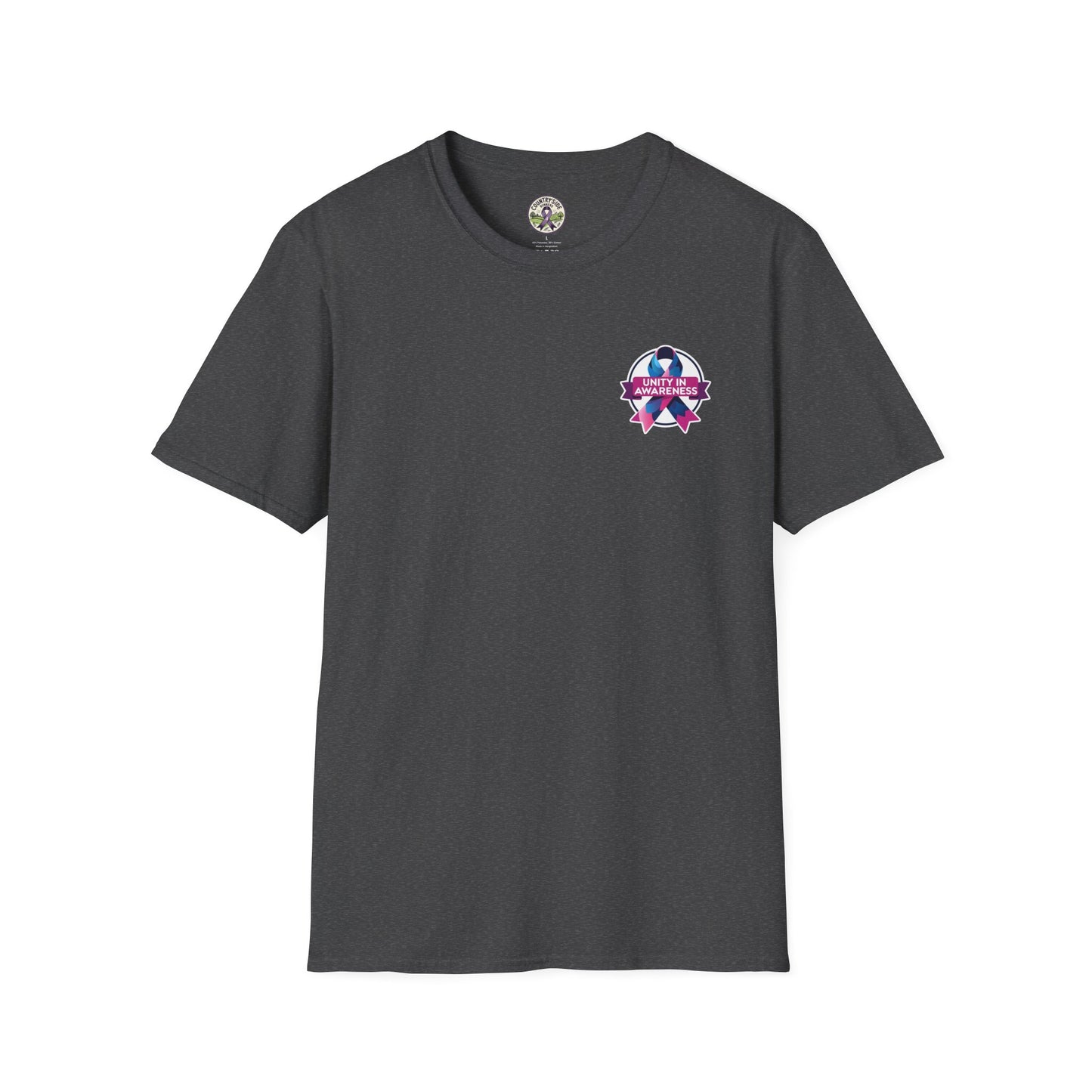 Countryside Runners Awareness T-Shirt, Unisex Softstyle Tee, Running Gear, Fundraiser Apparel, Purple Ribbon Support, Fitness Fashion