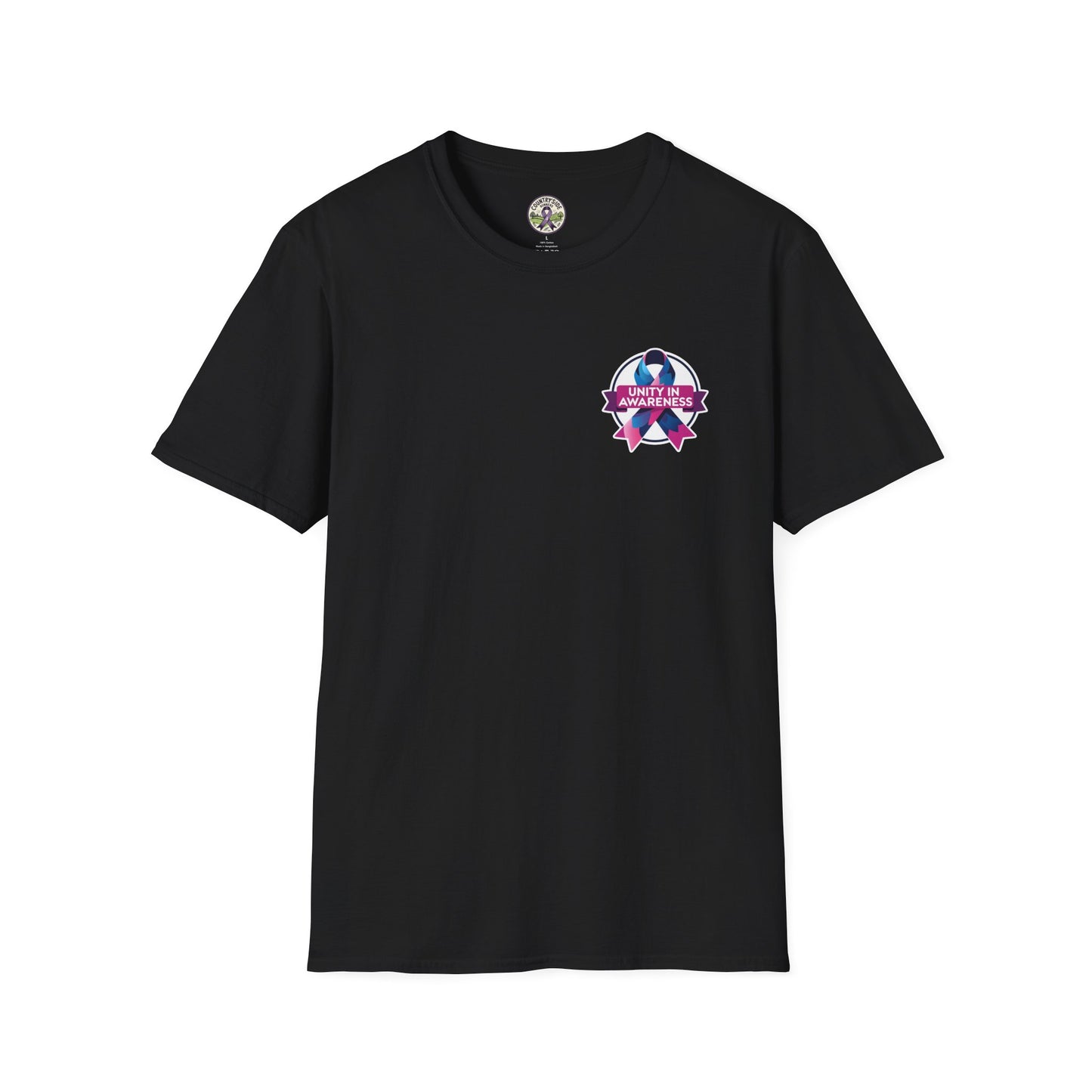 Countryside Runners Awareness T-Shirt, Unisex Softstyle Tee, Running Gear, Fundraiser Apparel, Purple Ribbon Support, Fitness Fashion