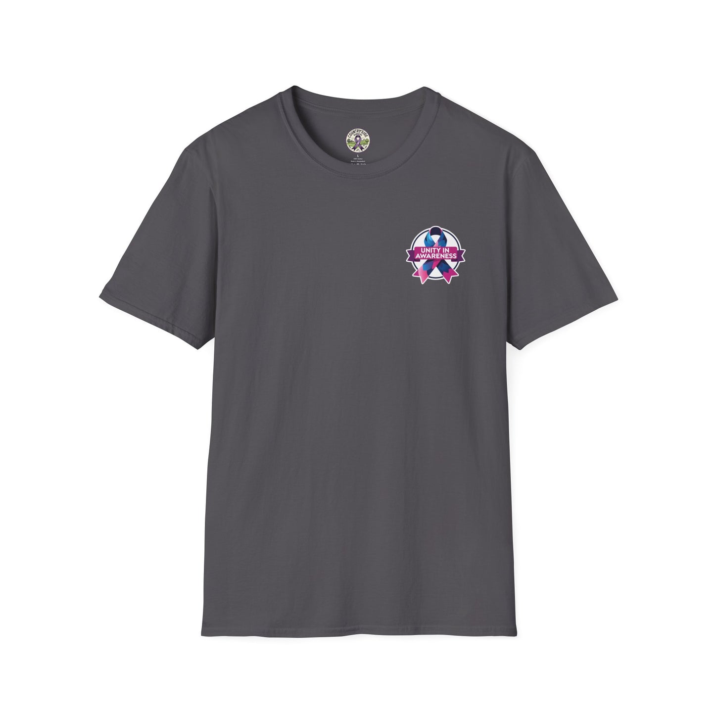 Countryside Runners Awareness T-Shirt, Unisex Softstyle Tee, Running Gear, Fundraiser Apparel, Purple Ribbon Support, Fitness Fashion