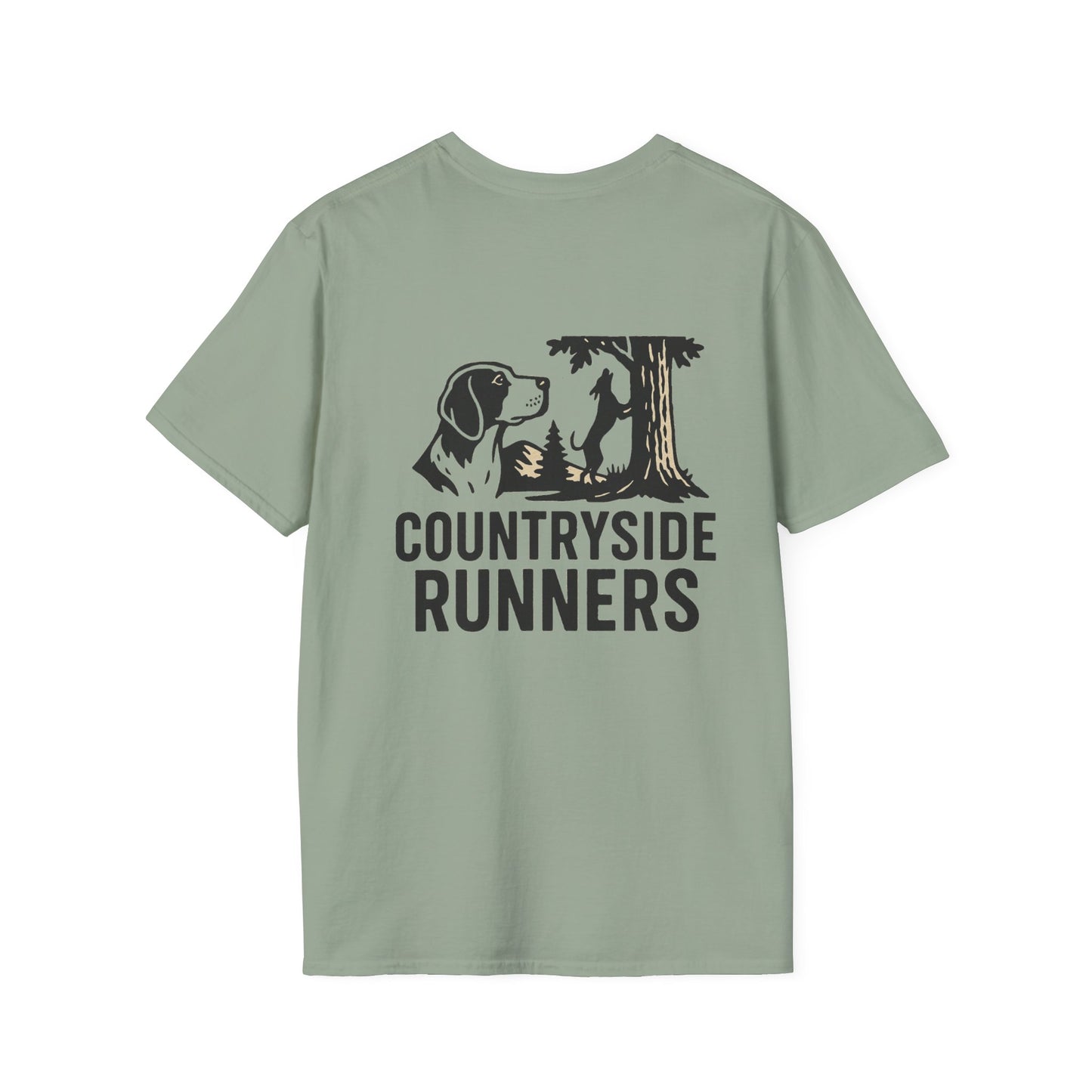 Countryside Runners Unisex Softstyle T-Shirt | Dog Lover Gift, Outdoor Activity Tee, Casual Wear, Pet Enthusiast Shirt, Nature Lover Apparel