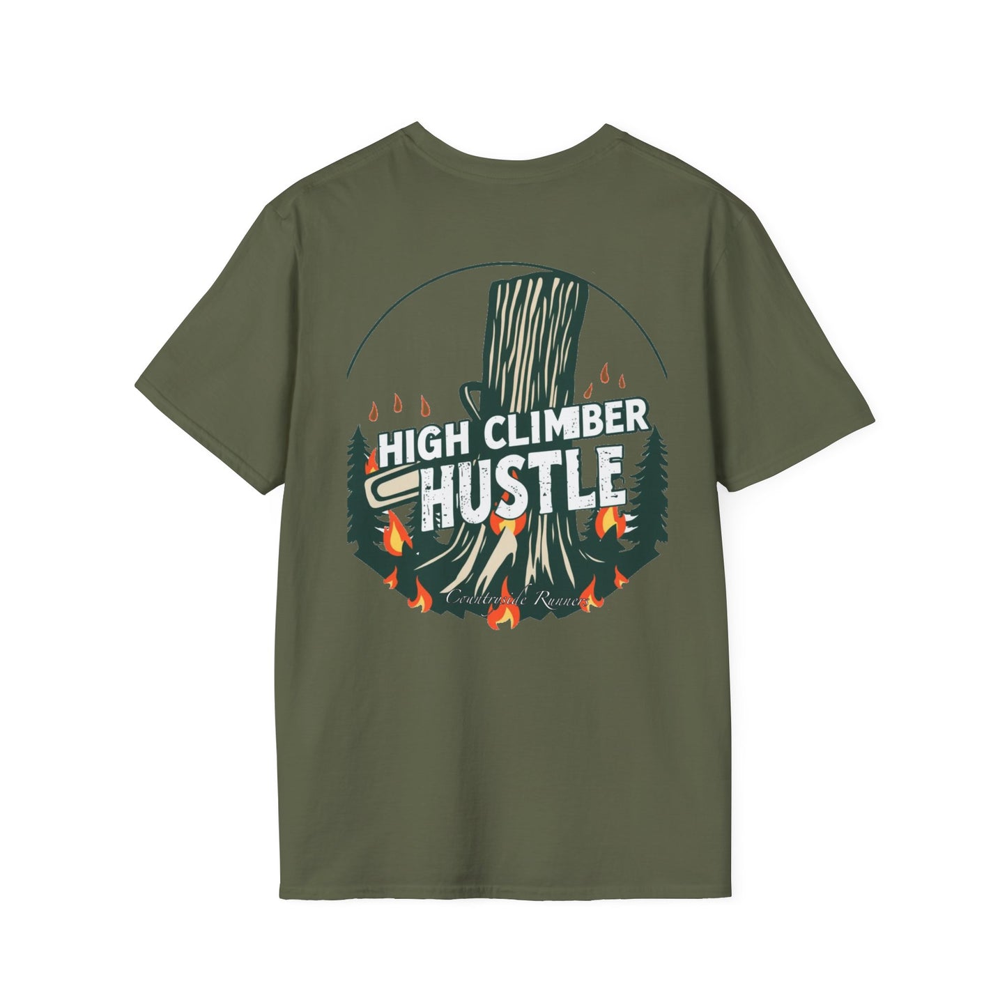 High climber hustle blue collar built Unisex T-Shirt - Blue Collar Countryside Runners Merch
