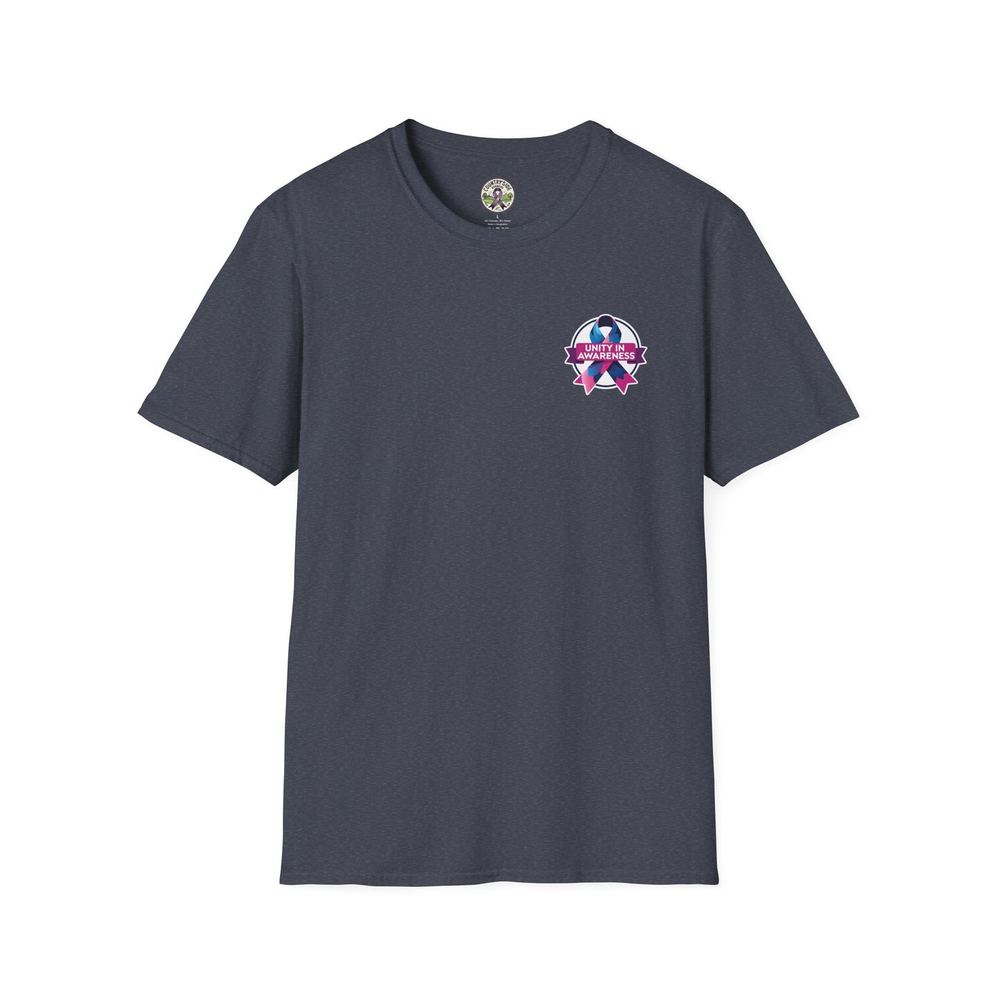 Countryside Runners Awareness T-Shirt, Unisex Softstyle Tee, Running Gear, Fundraiser Apparel, Purple Ribbon Support, Fitness Fashion