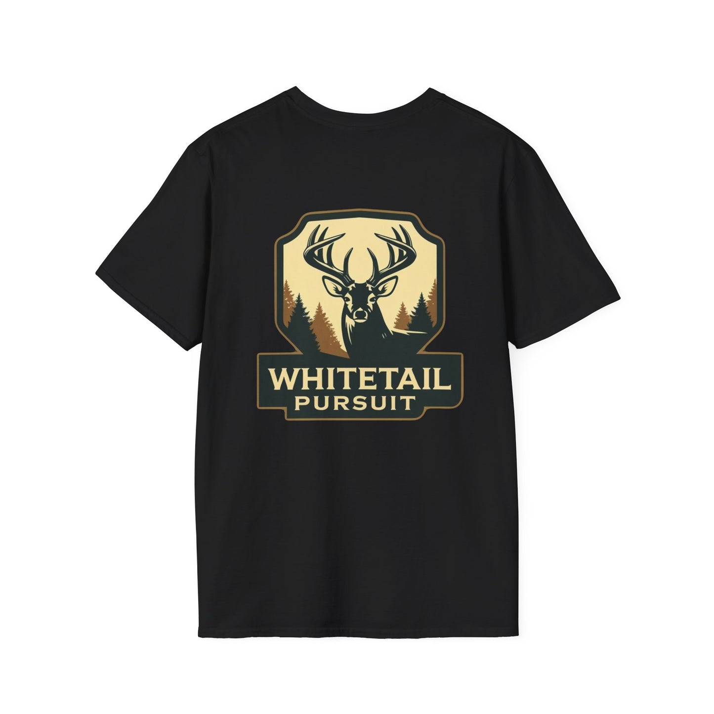 Unisex Softstyle Hunting T-Shirt - Whitetail Pursuit - Perfect for Outdoor Enthusiasts, Gifts, Camping, and Hunting Season