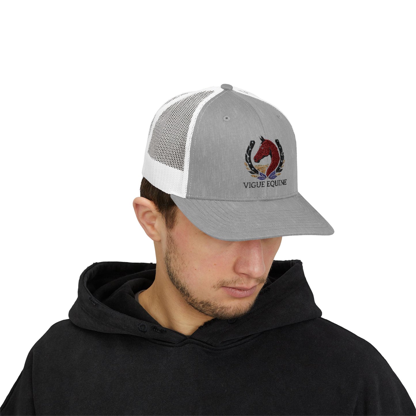 Vigue equine LLC Equestrian Snapback Trucker Cap, Adjustable Horse Rider Hat, Outdoor Sports Cap, Gift for Horse Lovers, Fun Western Style Headwear