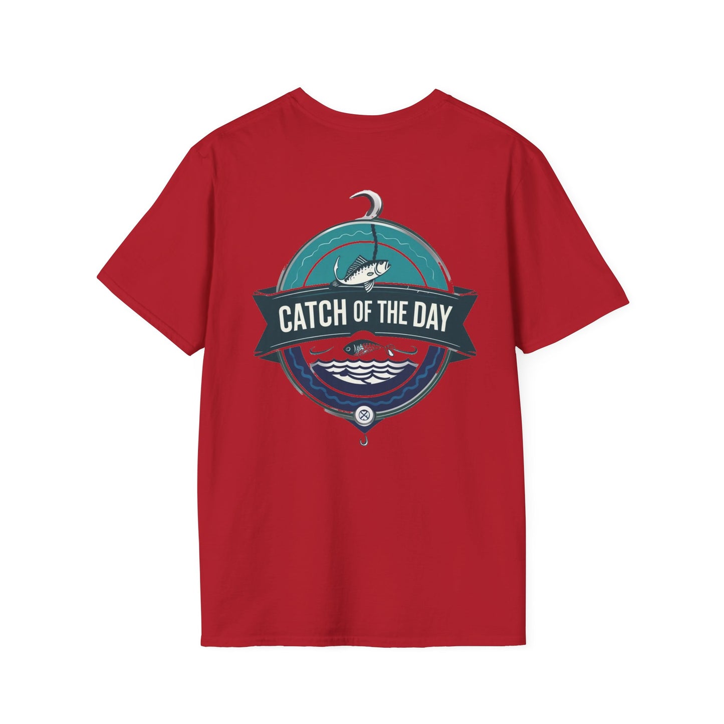 Catch of the Day Unisex Softstyle T-Shirt, Outdoor Apparel, Fishing Gift, Casual Wear, Boat Enthusiast Shirt, Summer Adventure Tee