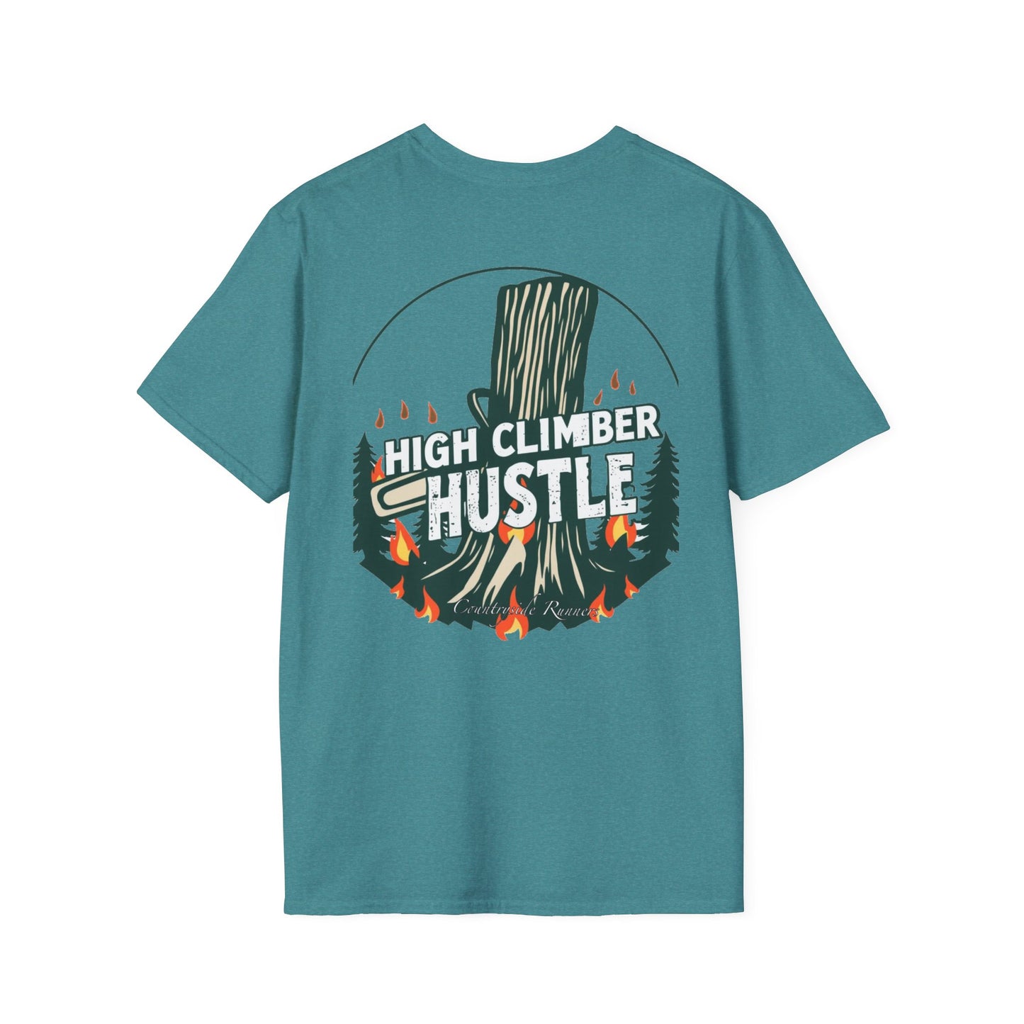 High climber hustle blue collar built Unisex T-Shirt - Blue Collar Countryside Runners Merch
