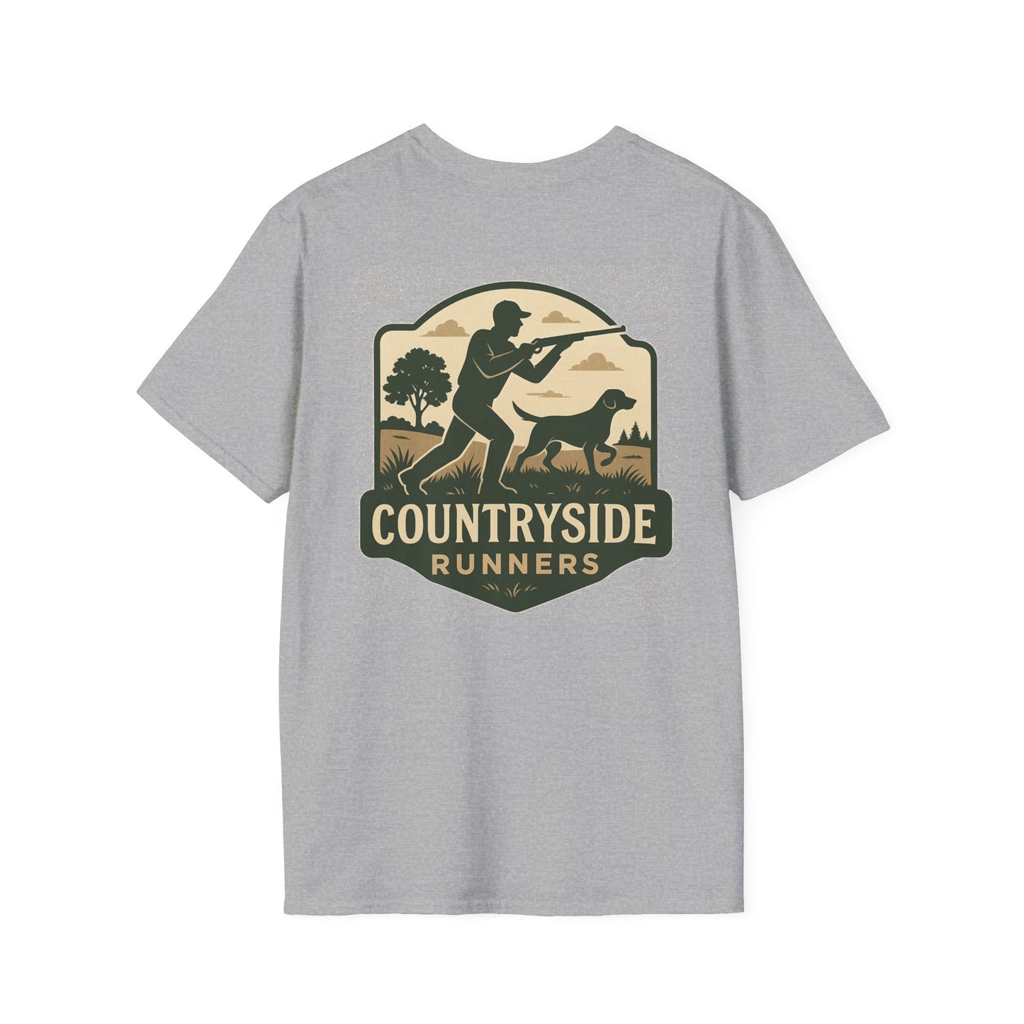 Countryside Runners Unisex Softstyle T-Shirt, Casual Outdoor Tee, Gift for Nature Lovers, Hunting Apparel, Cool Vintage Design