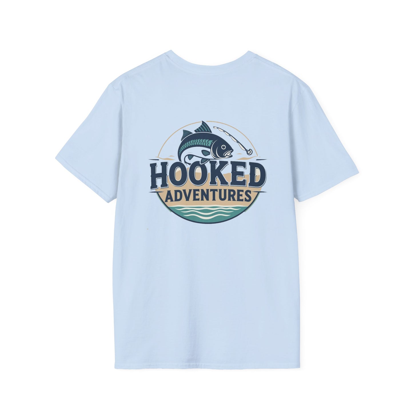 Adventure-Themed Unisex Softstyle T-Shirt, Fishing Tee, Outdoor Enthusiasts, Gift for Him, Nature Lover's Apparel