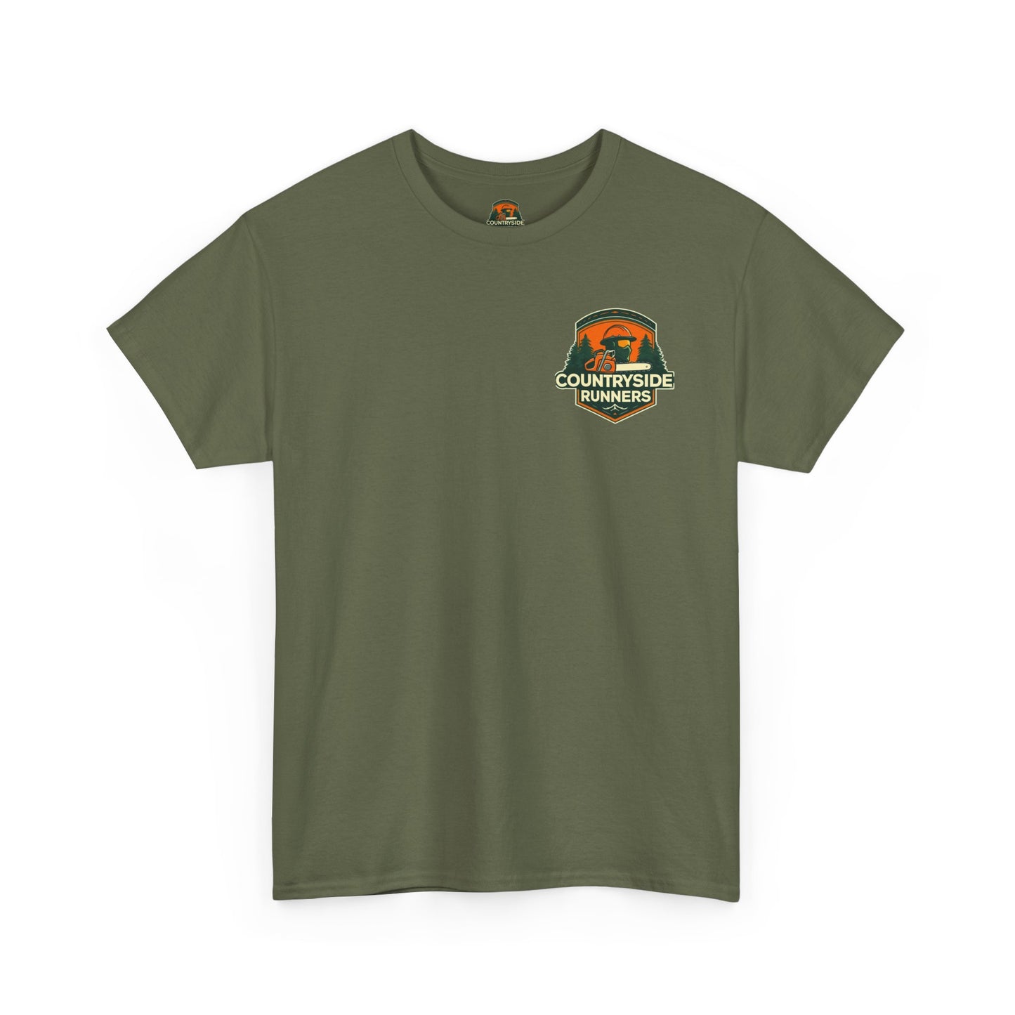 Blue collar line- Timber Tech Unisex Heavy Cotton Tee - Casual Nature Shirt, Outdoor Adventure Tee, Gifts for Forest Lovers, Eco-Friendly Apparel, Summer Wear