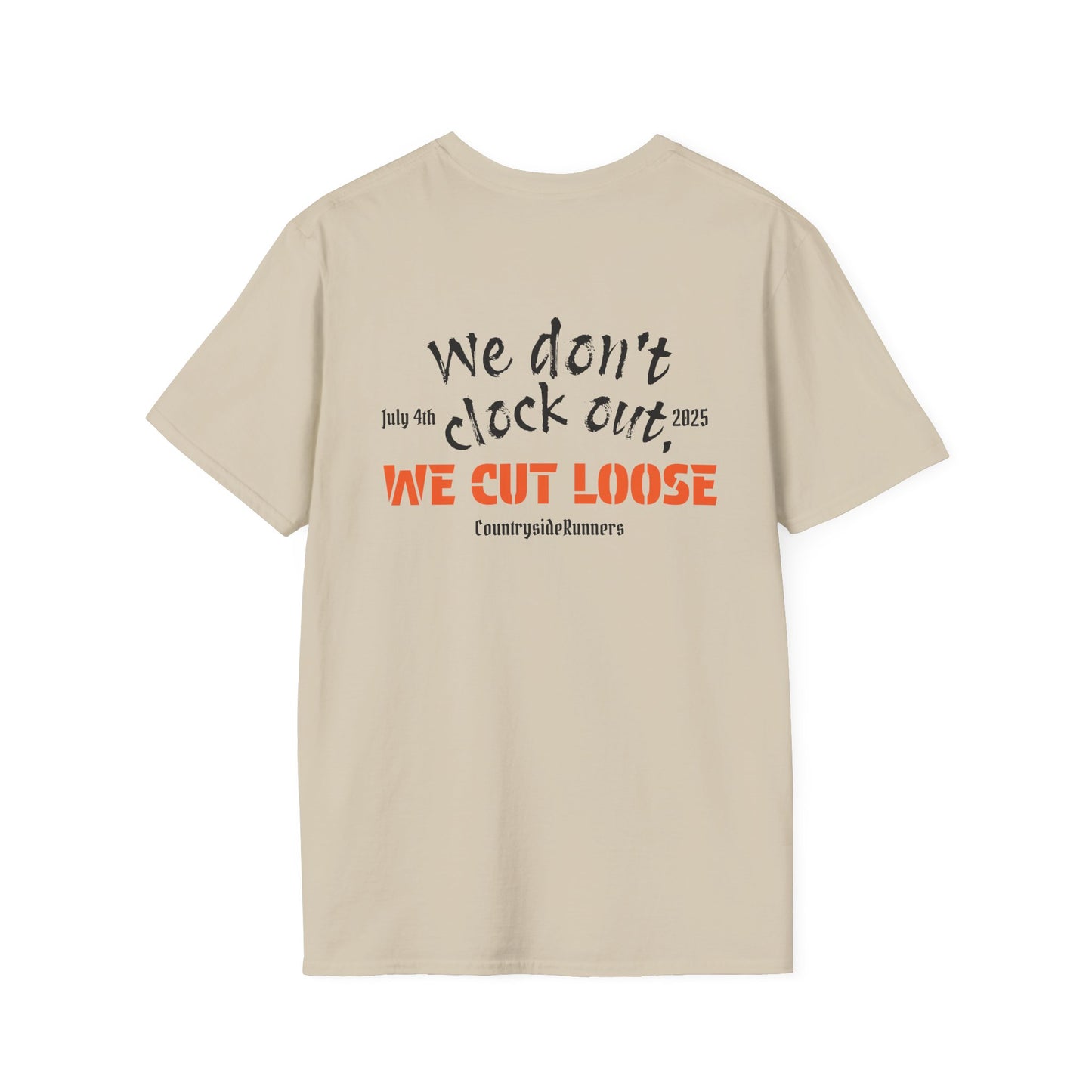 We don’t clock out Countryside Runners brand T-shirt