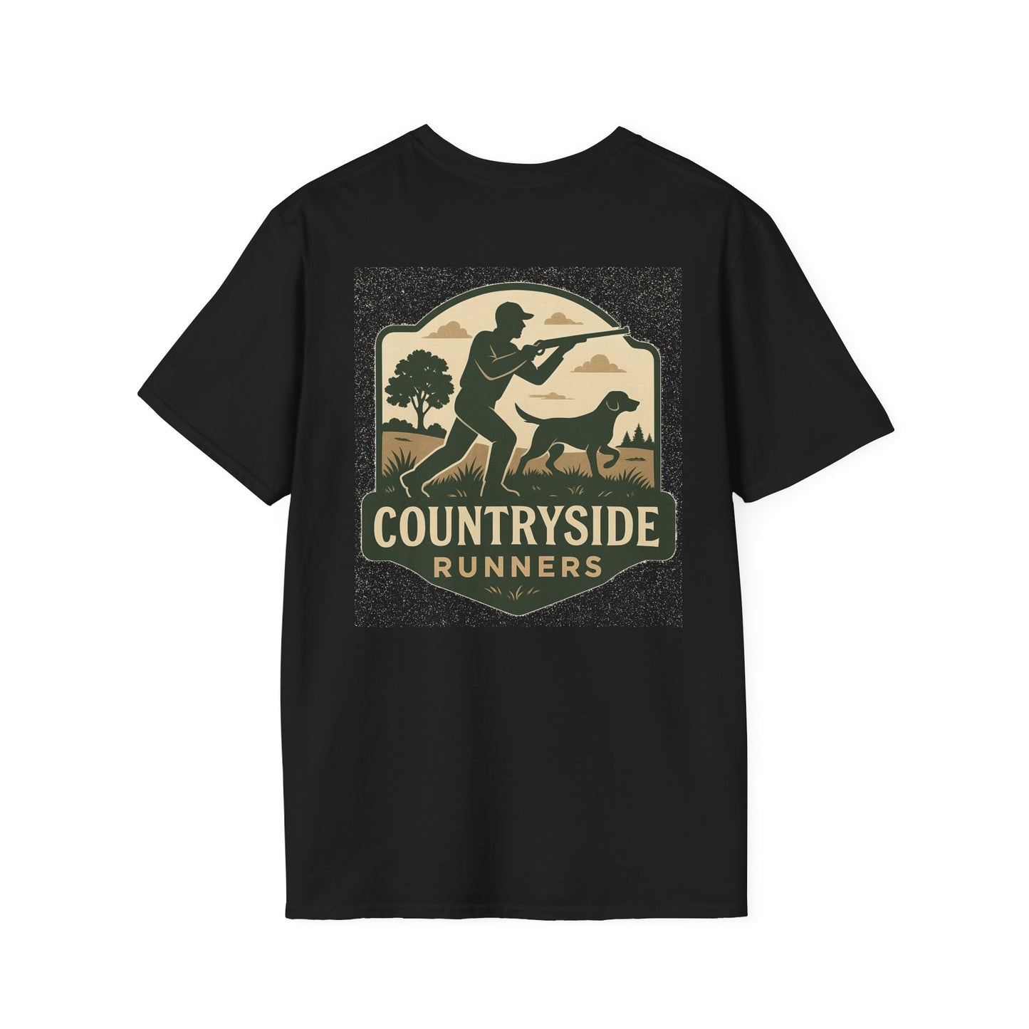 Countryside Runners Unisex Softstyle T-Shirt, Casual Outdoor Tee, Gift for Nature Lovers, Hunting Apparel, Cool Vintage Design