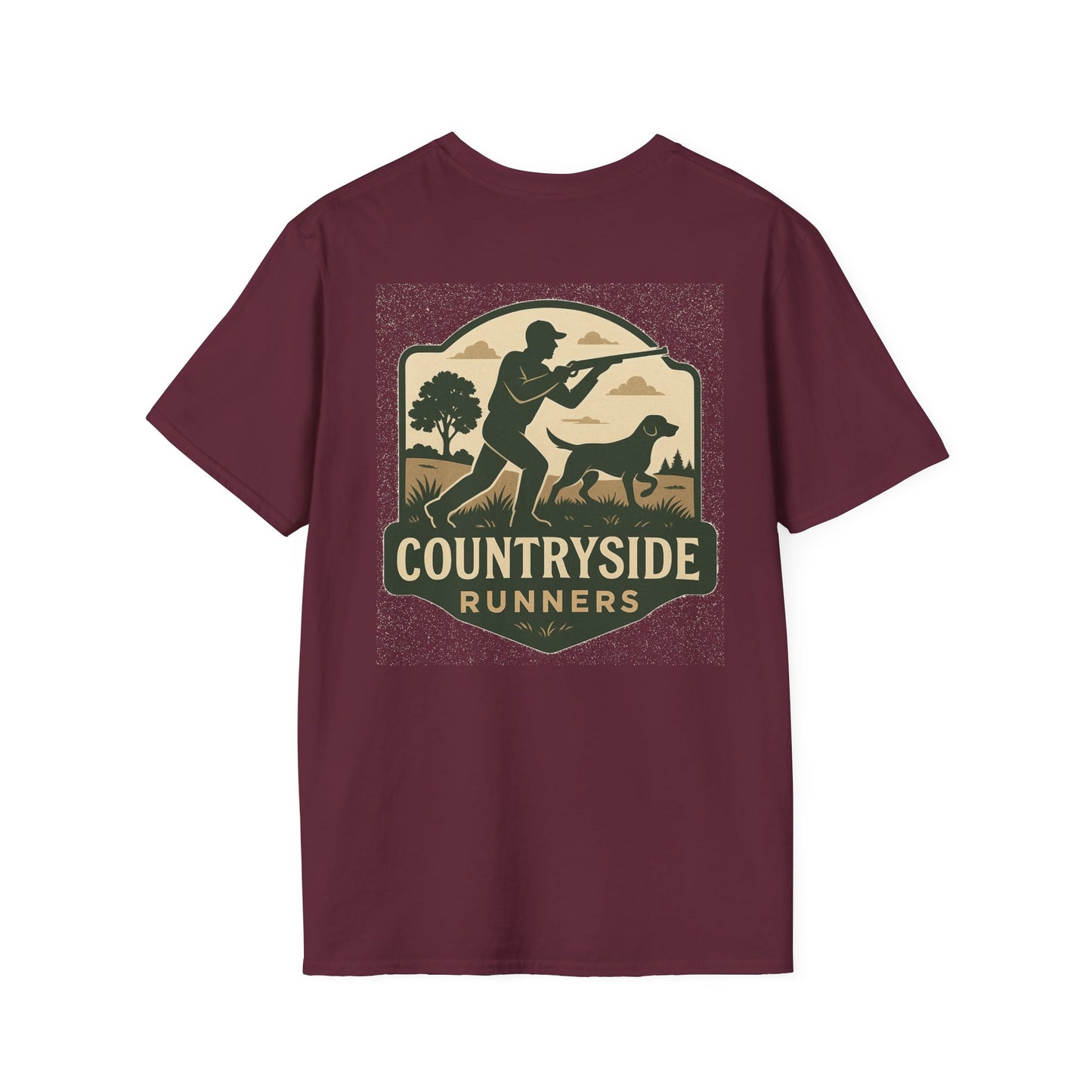 Countryside Runners Unisex Softstyle T-Shirt, Casual Outdoor Tee, Gift for Nature Lovers, Hunting Apparel, Cool Vintage Design
