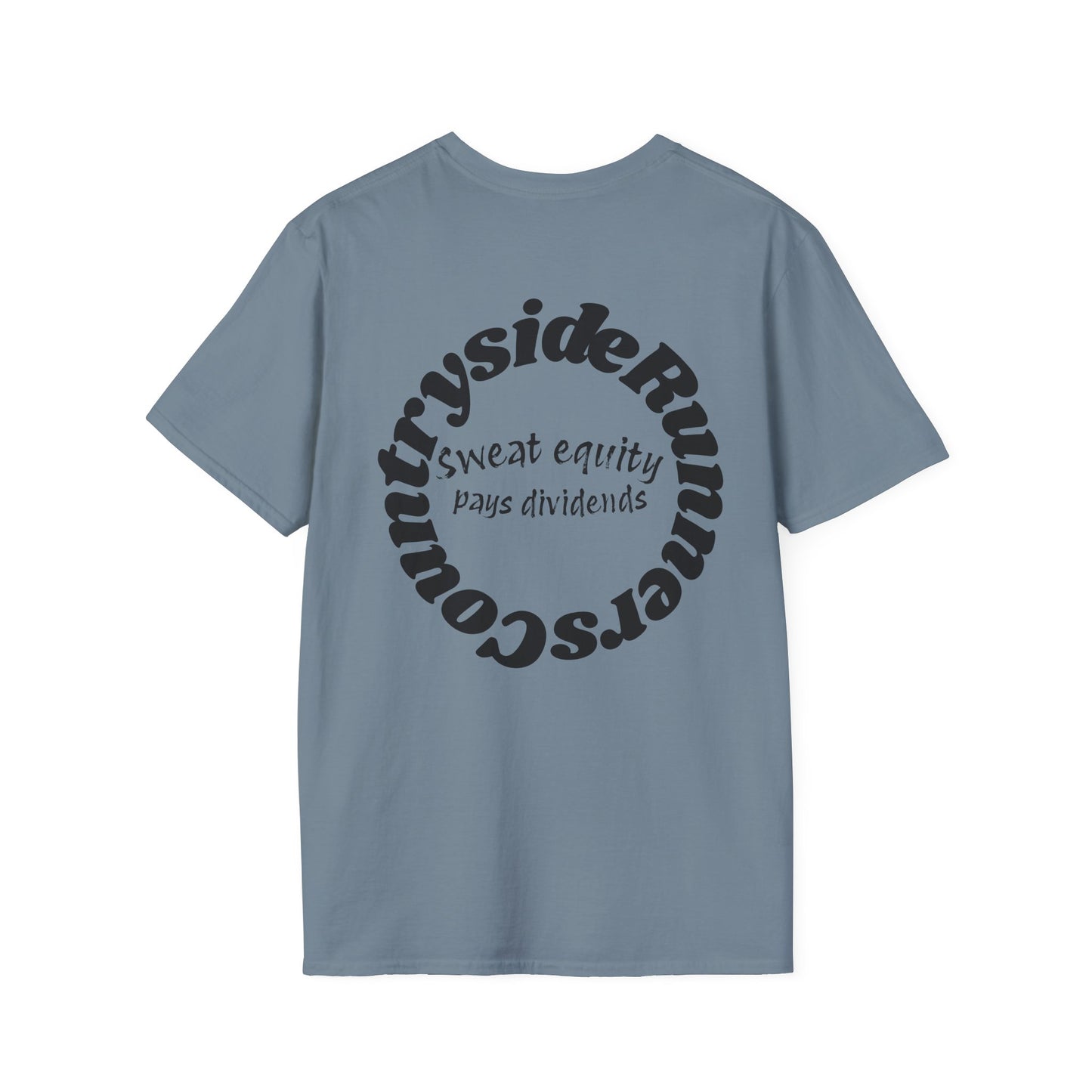 Sweat Equity Pays Dividends Countryside Runners brand T-shirt