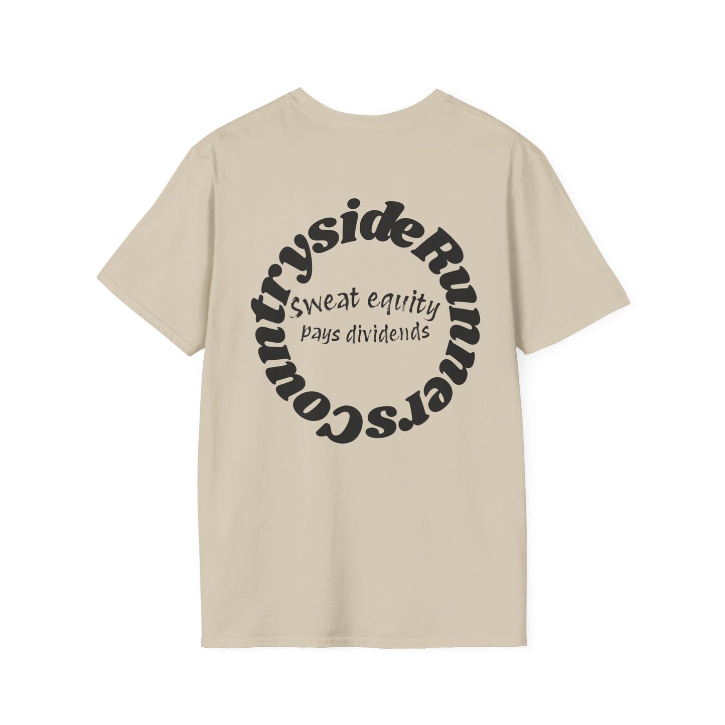 Sweat Equity Pays Dividends Countryside Runners brand T-shirt
