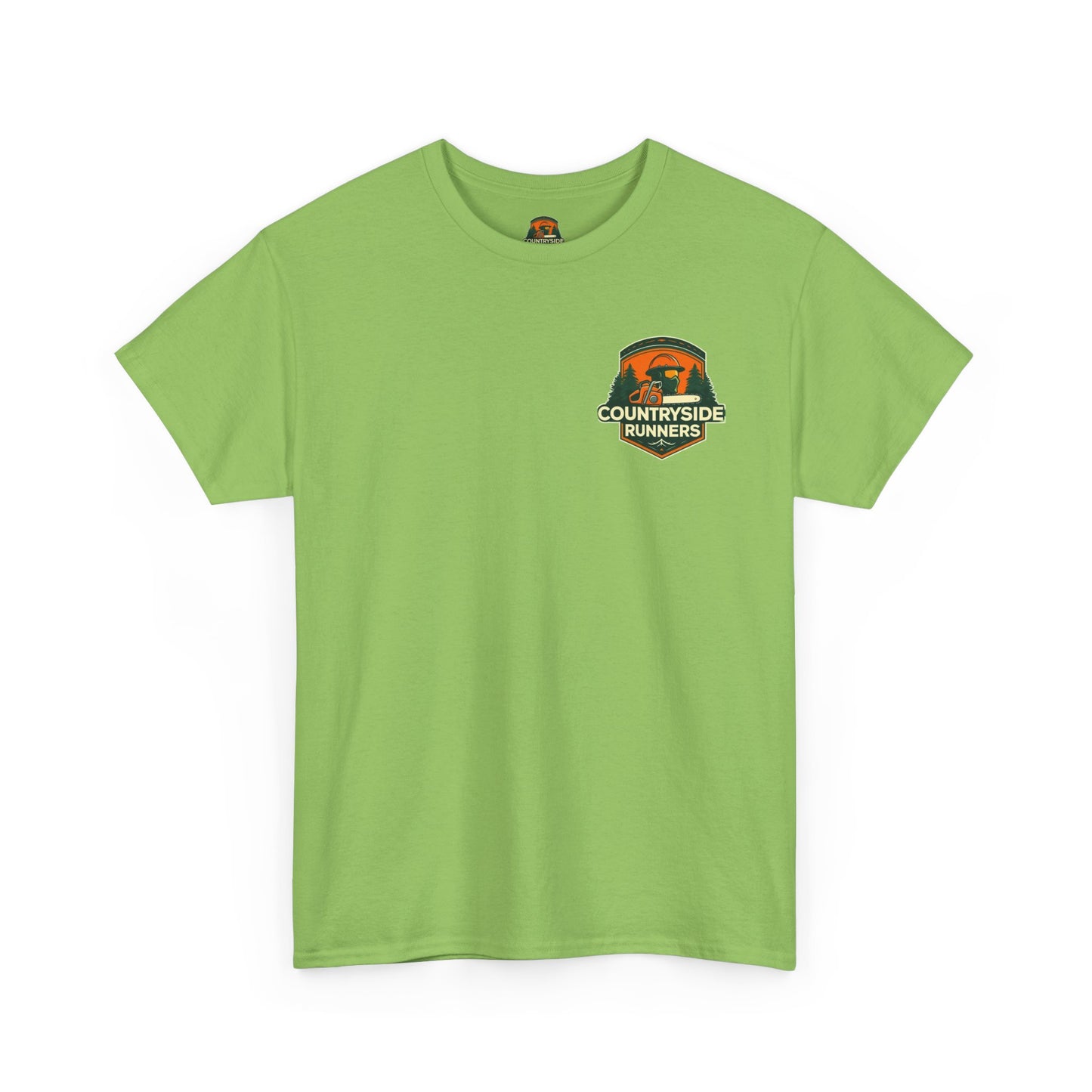 Blue collar line- Countryside Runners Unisex Heavy Cotton Tee, Casual Outdoor Shirt, Gift for Runners, Nature Lover Apparel, Unisex Tee for Adventures