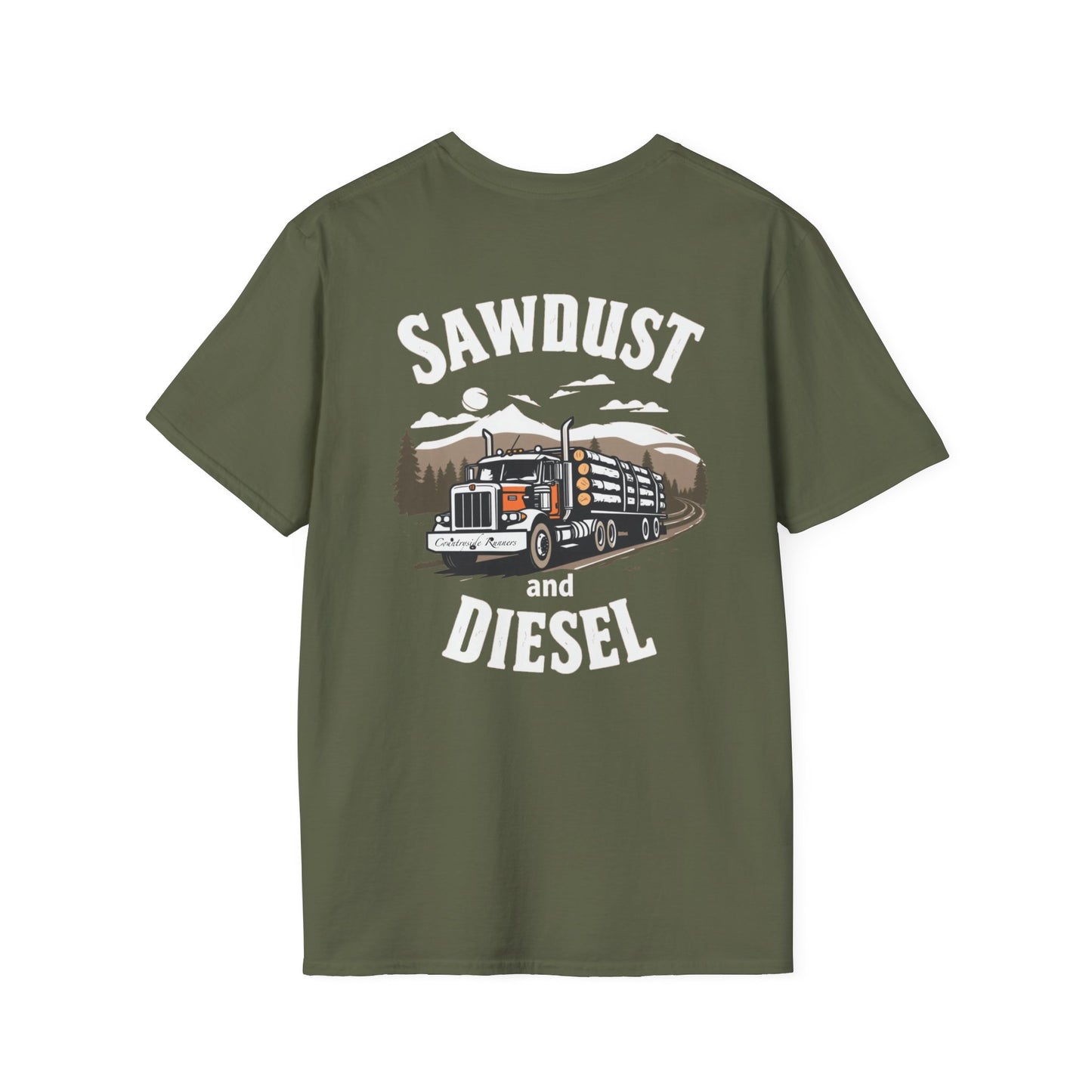 Sawdust and Diesel blue collar built T-Shirt