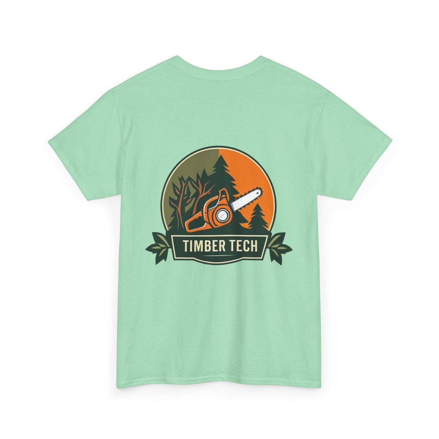 Blue collar line- Timber Tech Unisex Heavy Cotton Tee - Casual Nature Shirt, Outdoor Adventure Tee, Gifts for Forest Lovers, Eco-Friendly Apparel, Summer Wear