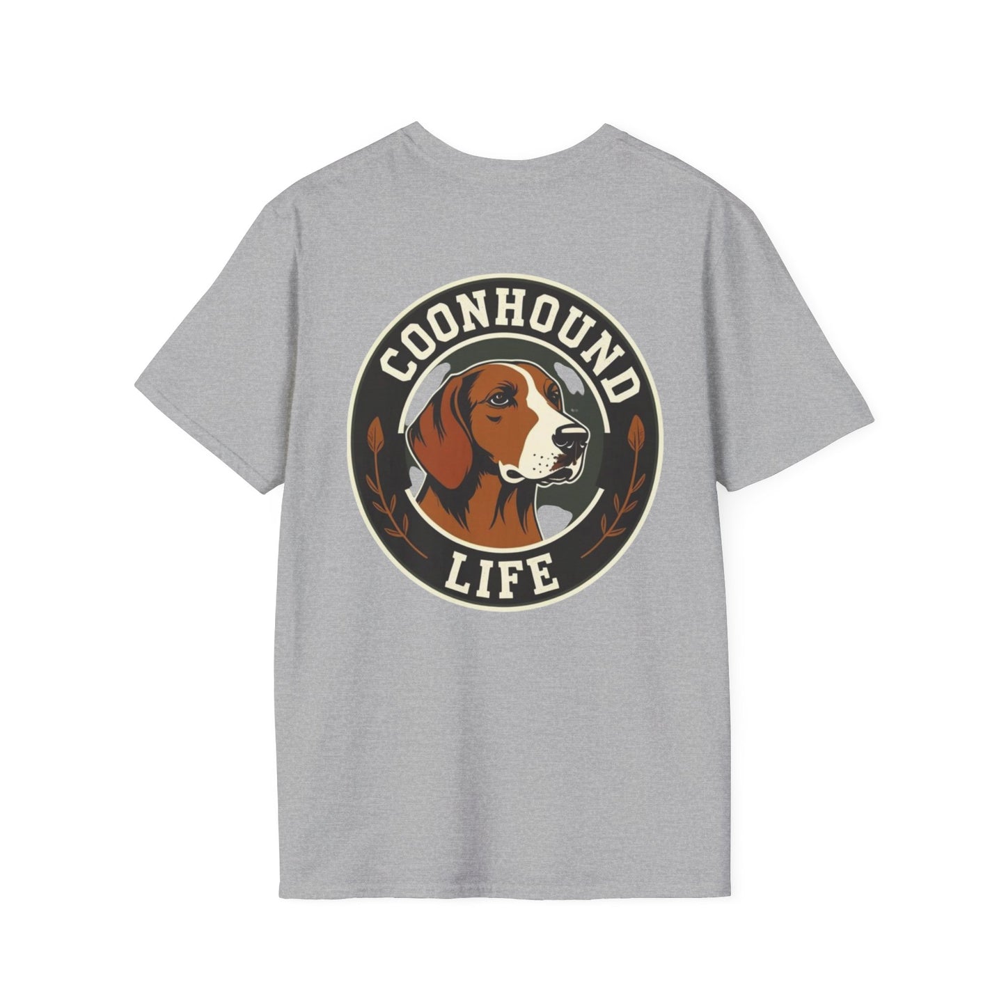 Coonhound Life T-Shirt, Dog Lover Gift, Unisex Softstyle Tee, Pet Owner Apparel, Canine Art Shirt, Casual Wear