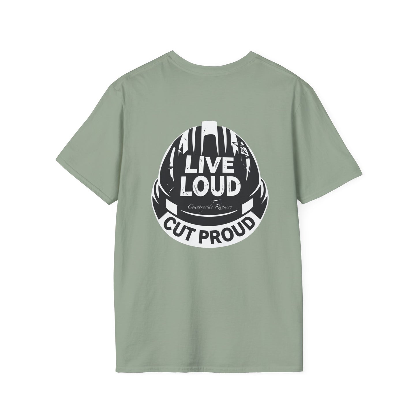 Blue Collar Built Unisex Softstyle T-Shirt - Live Loud Cut Proud Design