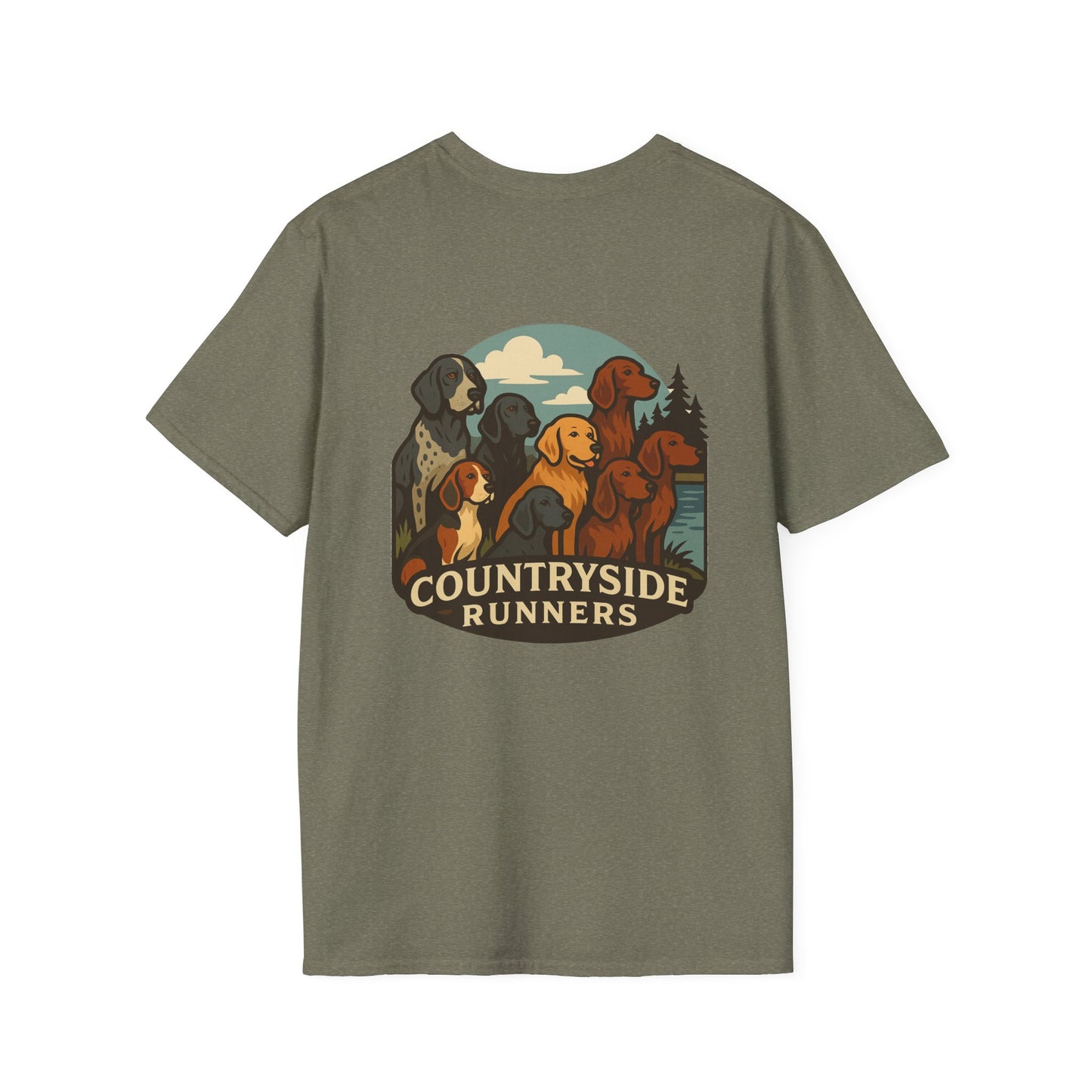 Dog Runners T-Shirt, Perfect Gift for Hunters, Outdoor Enthusiasts, Casual Wear, Wildlife Lovers, Adventure Apparel
