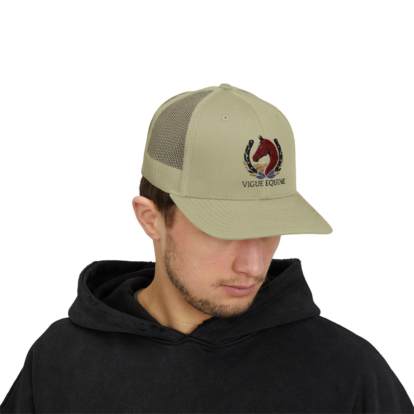 Vigue equine LLC Equestrian Snapback Trucker Cap, Adjustable Horse Rider Hat, Outdoor Sports Cap, Gift for Horse Lovers, Fun Western Style Headwear