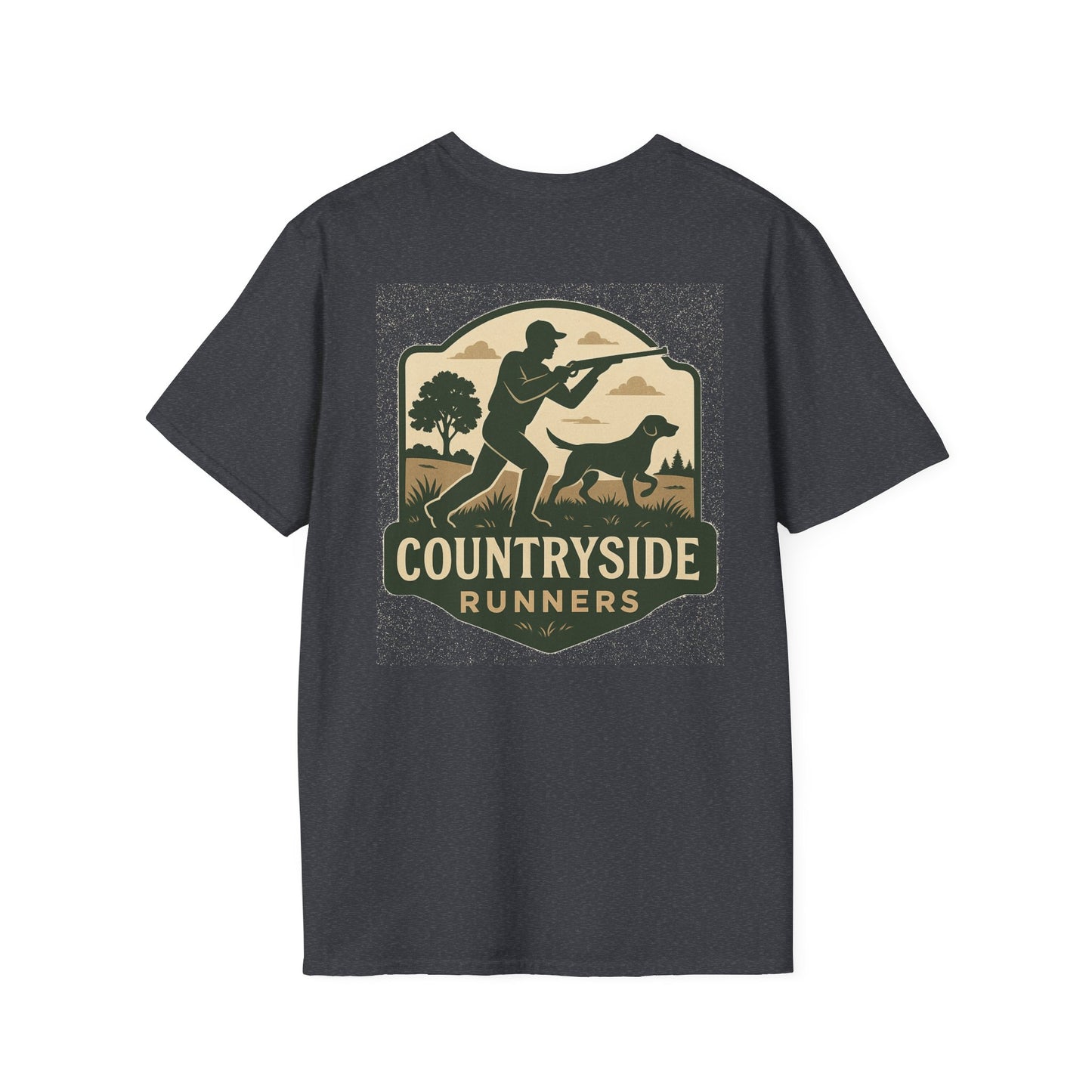 Countryside Runners Unisex Softstyle T-Shirt, Casual Outdoor Tee, Gift for Nature Lovers, Hunting Apparel, Cool Vintage Design