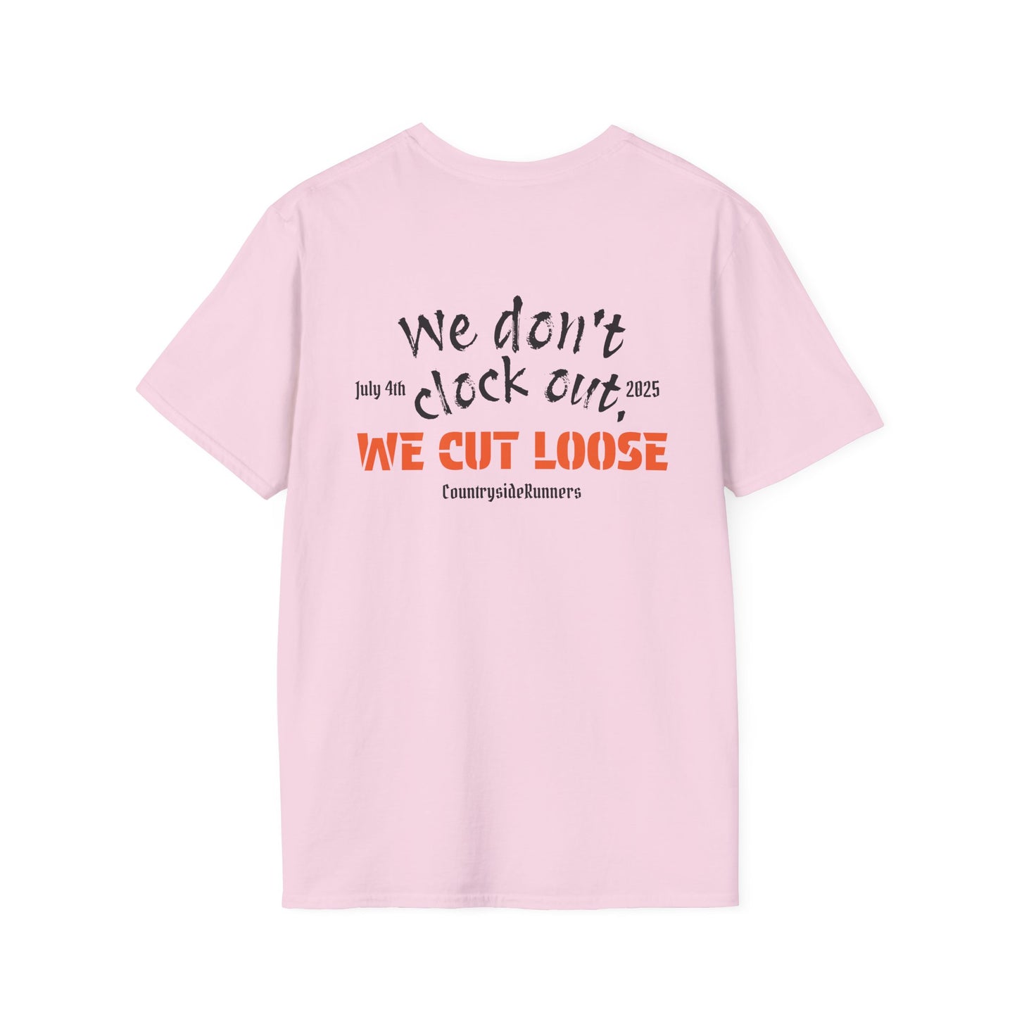 We don’t clock out Countryside Runners brand T-shirt