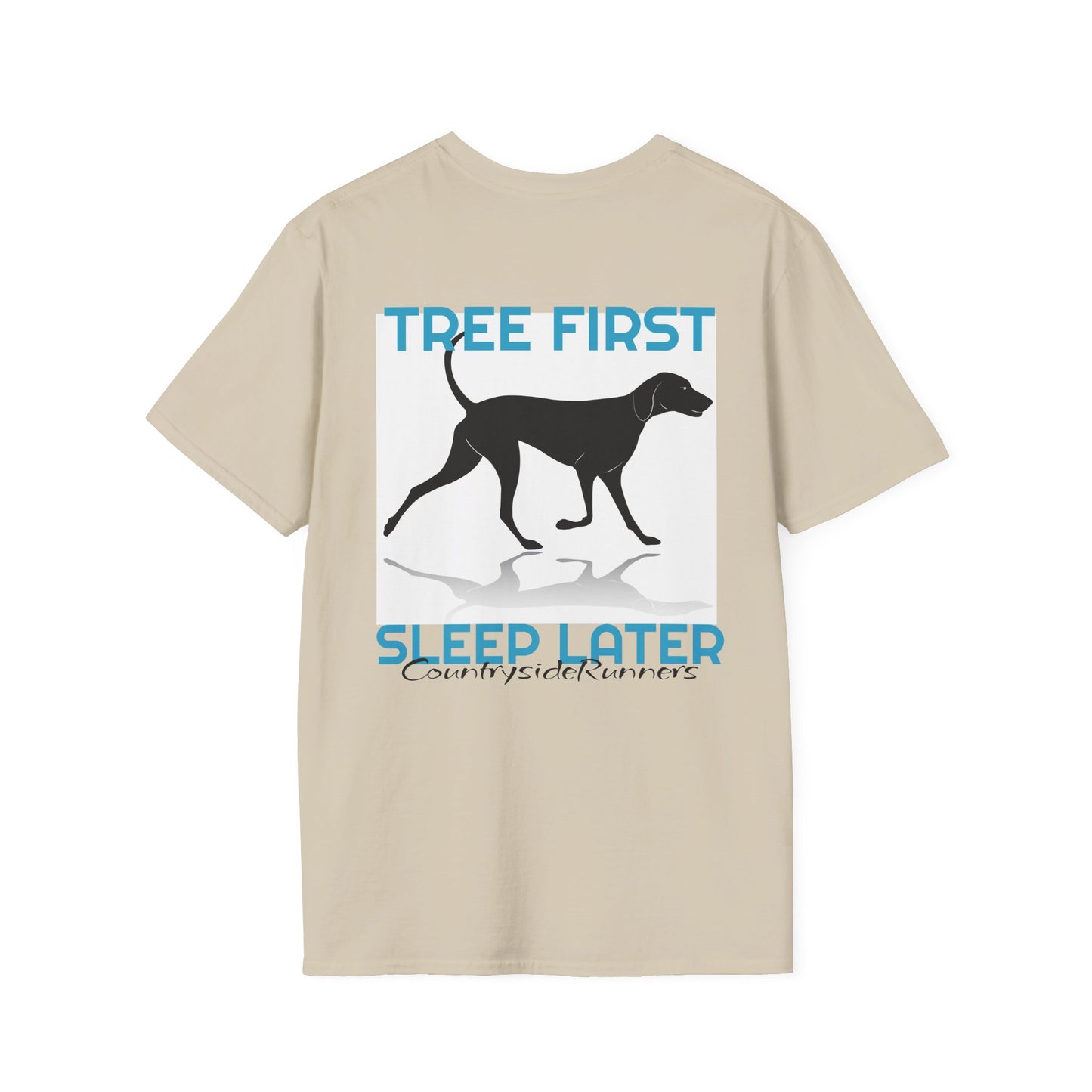 Tree First Sleep Later Countryside Runners brand T-shirt