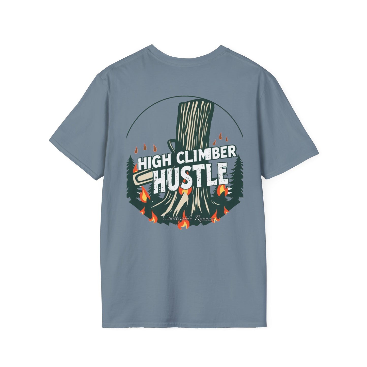 High climber hustle blue collar built Unisex T-Shirt - Blue Collar Countryside Runners Merch