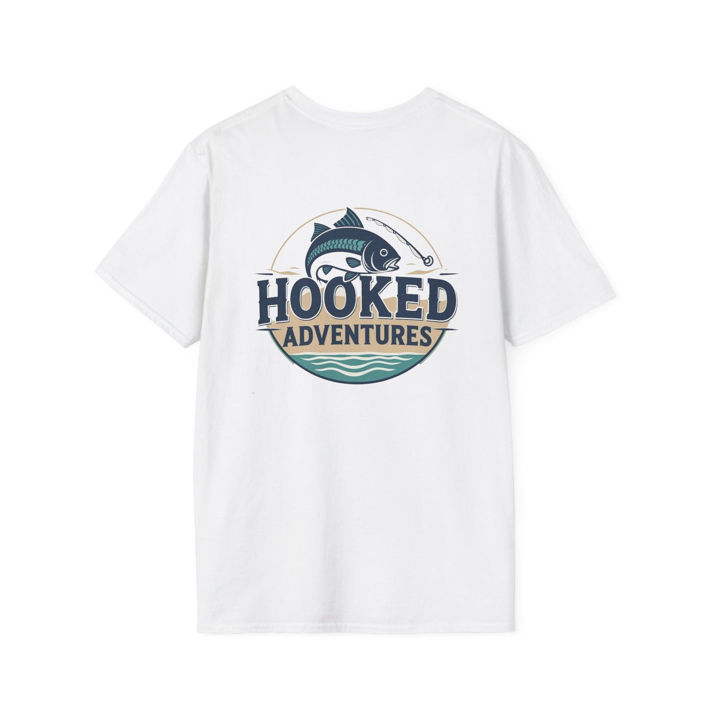 Adventure-Themed Unisex Softstyle T-Shirt, Fishing Tee, Outdoor Enthusiasts, Gift for Him, Nature Lover's Apparel