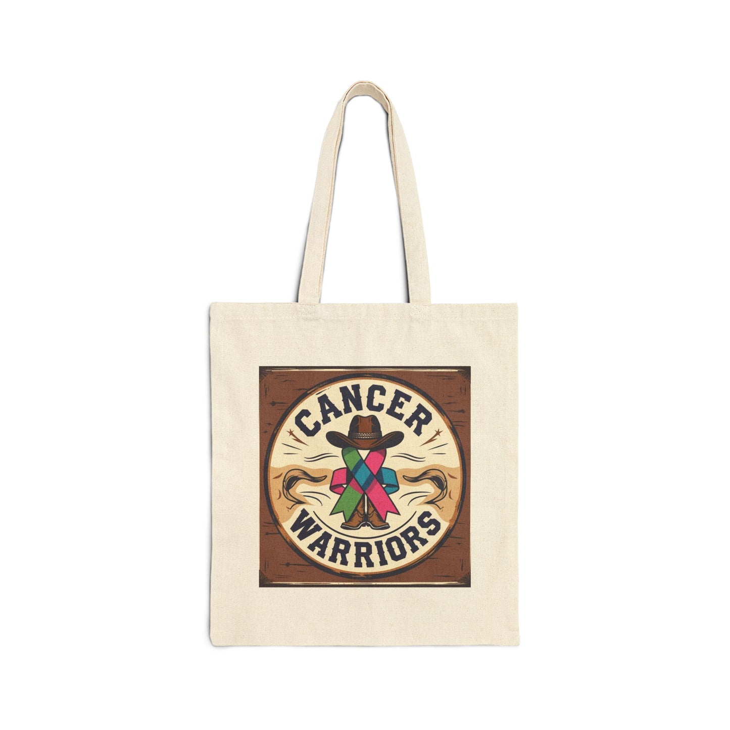Cancer Warriors Canvas Tote Bag, Custom Tote for Support, Pink Ribbon, Eco-Friendly Bag, Awareness Month Gift, Everyday Use