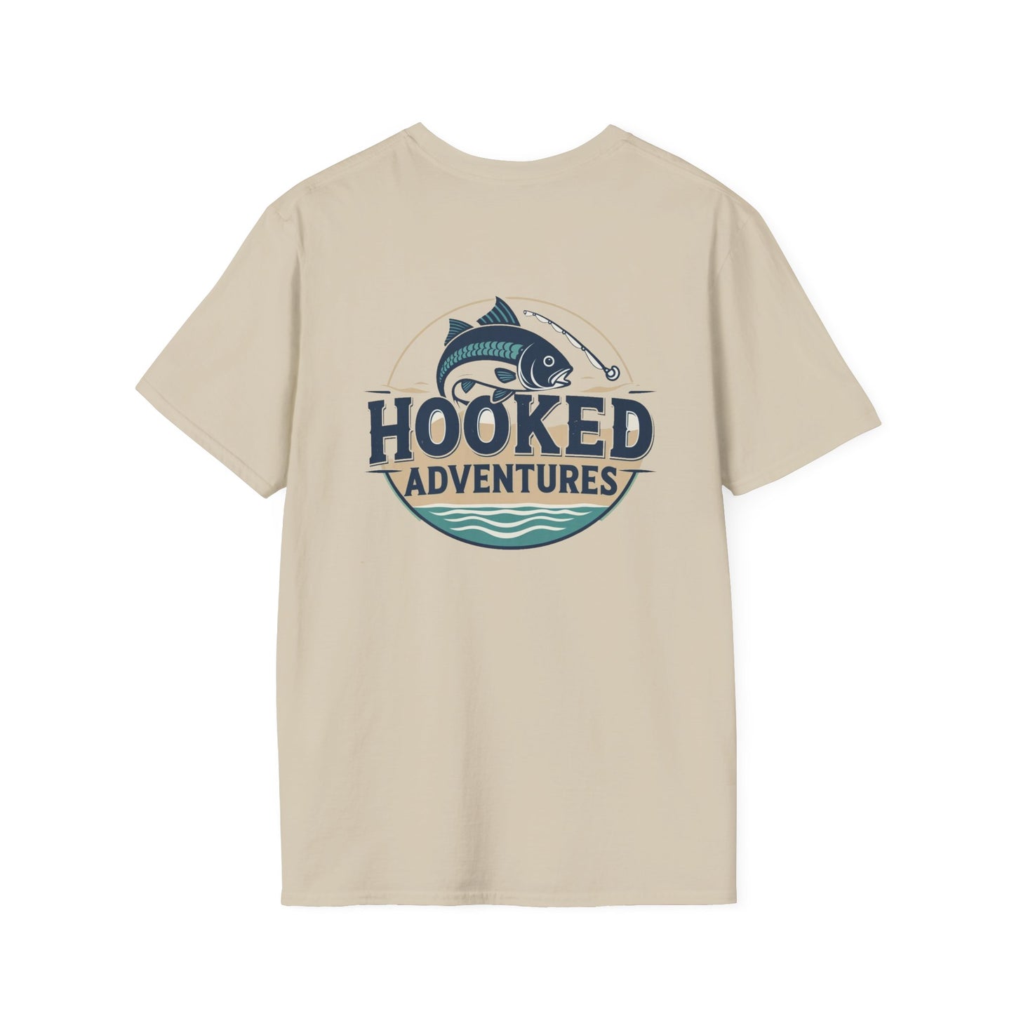 Adventure-Themed Unisex Softstyle T-Shirt, Fishing Tee, Outdoor Enthusiasts, Gift for Him, Nature Lover's Apparel