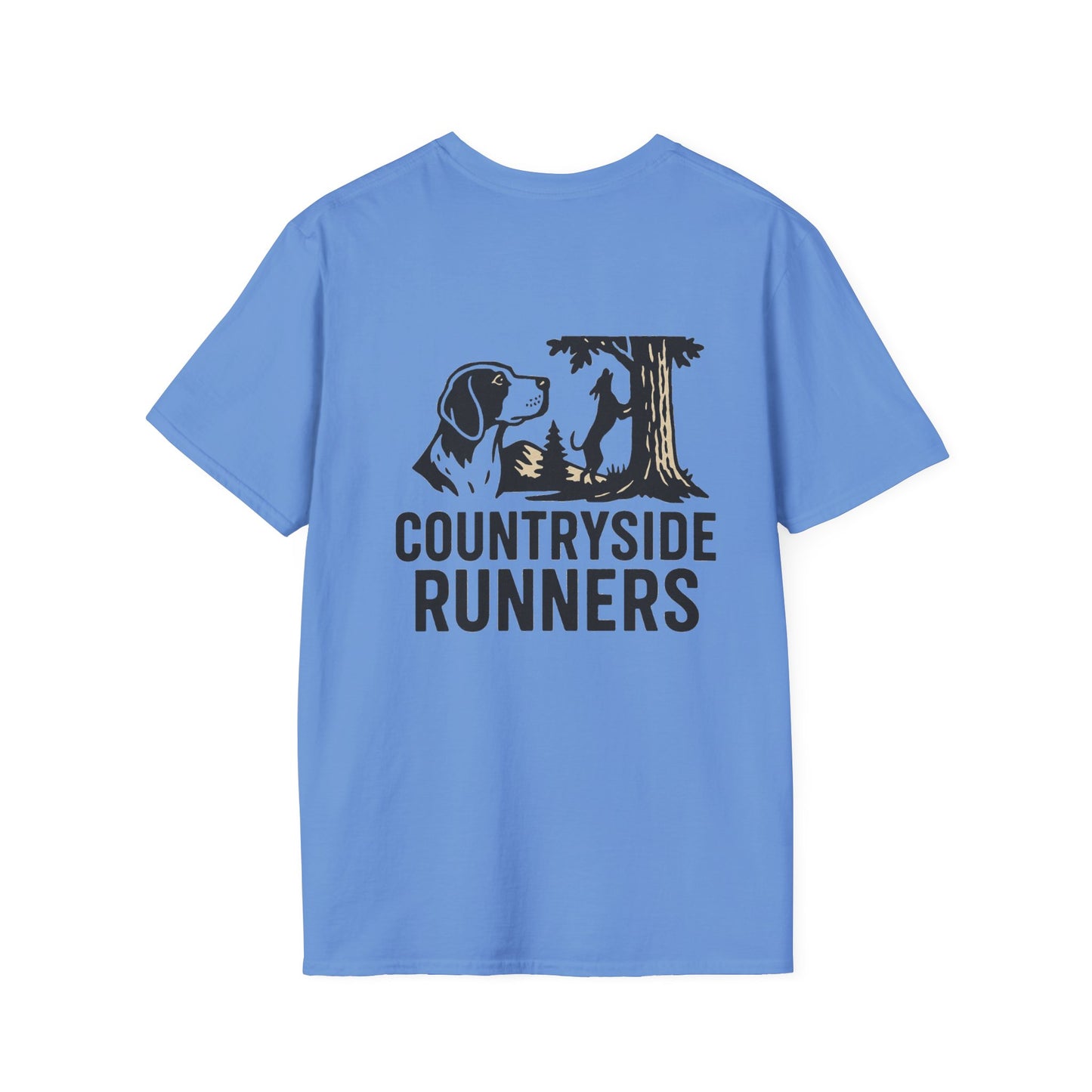 Countryside Runners Unisex Softstyle T-Shirt | Dog Lover Gift, Outdoor Activity Tee, Casual Wear, Pet Enthusiast Shirt, Nature Lover Apparel