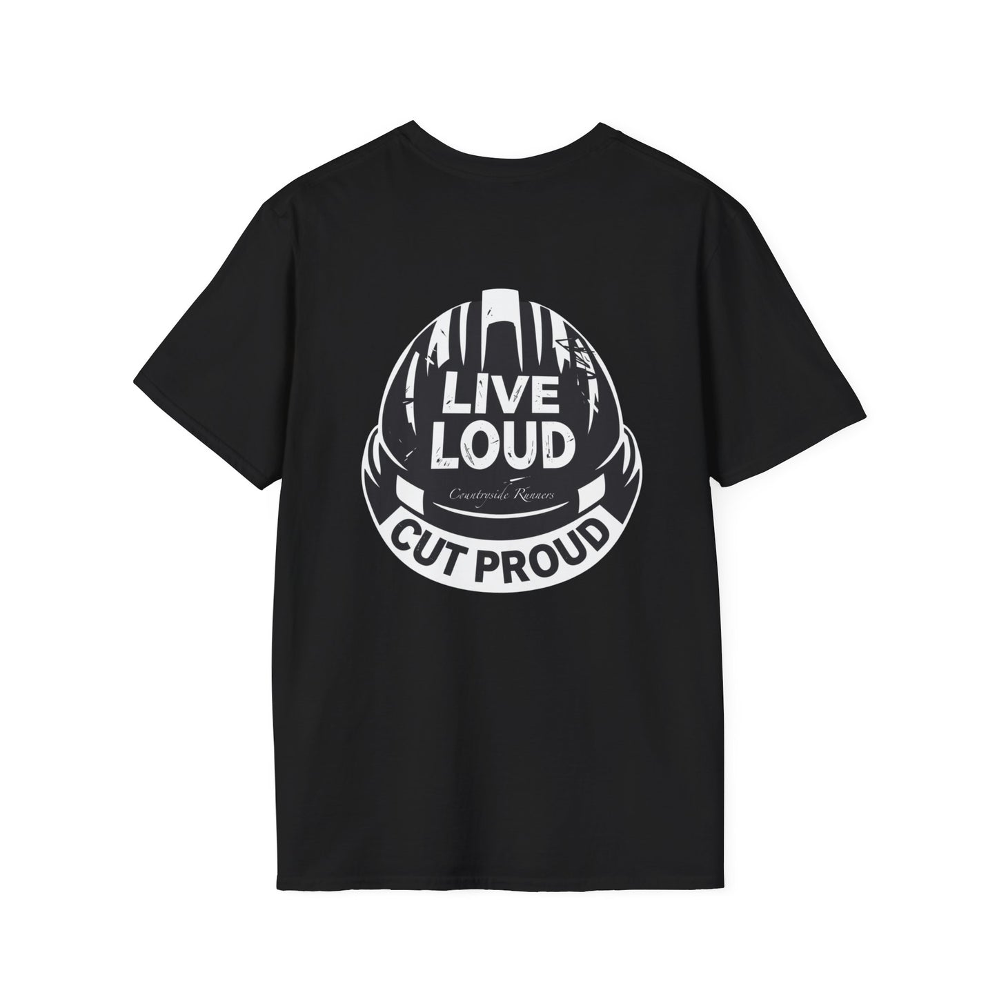 Blue Collar Built Unisex Softstyle T-Shirt - Live Loud Cut Proud Design