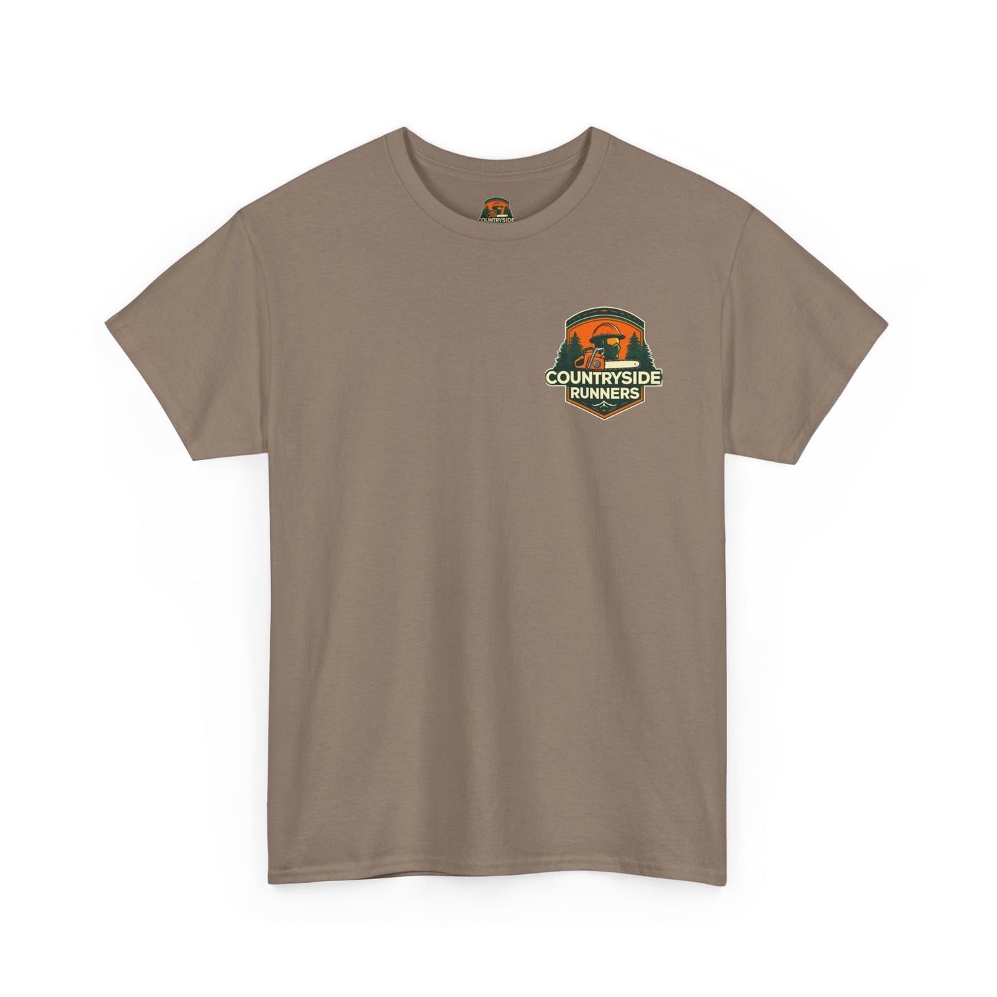 Blue collar line- Countryside Runners Unisex Heavy Cotton Tee, Casual Outdoor Shirt, Gift for Runners, Nature Lover Apparel, Unisex Tee for Adventures