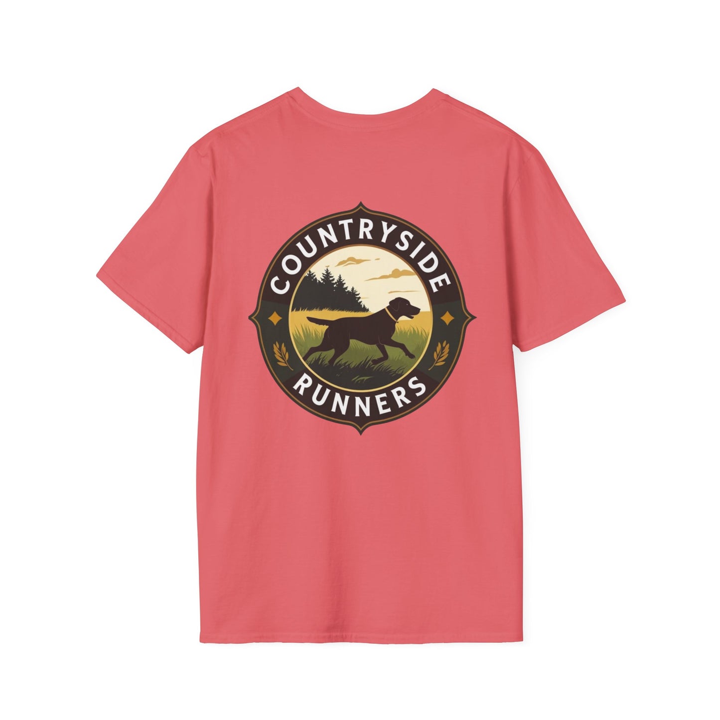 Countryside Runners Unisex Softstyle T-Shirt - Perfect for Dog Lovers, Runners, Outdoor Adventures, Gifts, Casual Wear