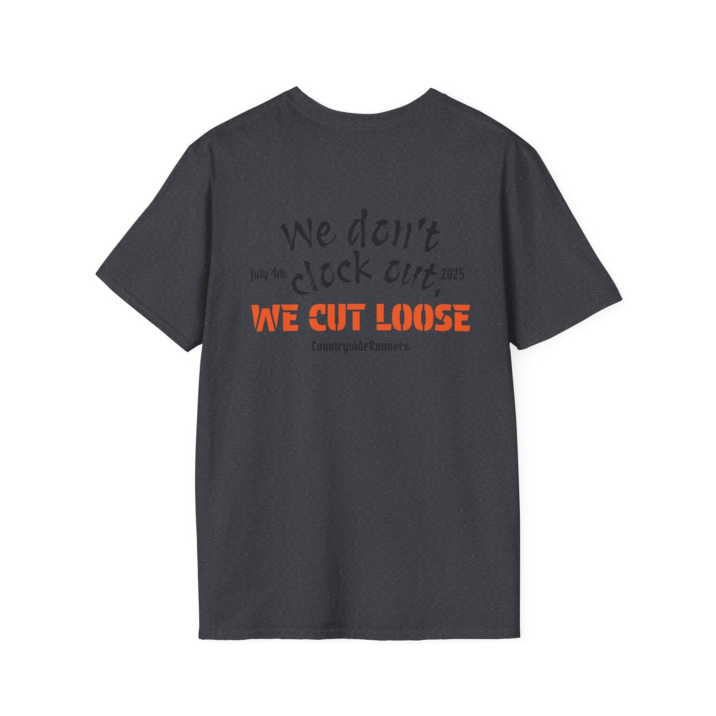 We don’t clock out Countryside Runners brand T-shirt